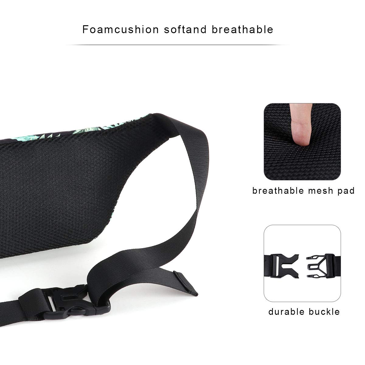 KAMO Water Resistant Fanny Pack - Durable Polyester Waist Bag & Sling Backpack for Men Women - Perfect for Hiking, Travel, Running & Outdoor Activities
