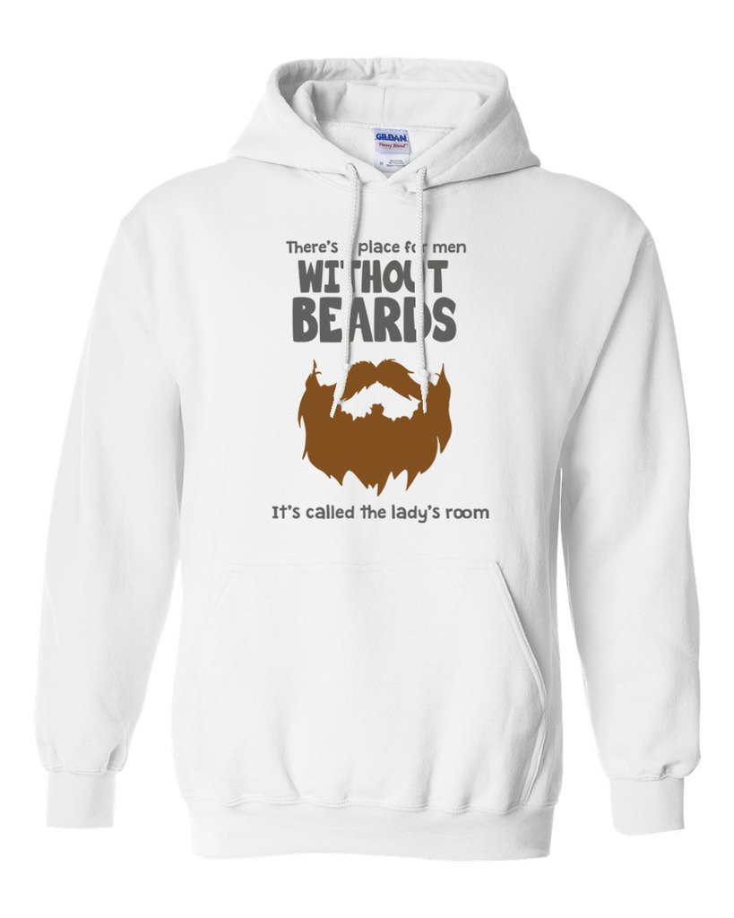 Funny Humor DT Sweatshirt Hoodie for Men - 'There's A Place For Men Without Beards' City Shirts | Perfect for Casual Wear, Gifts & Comedy Lovers