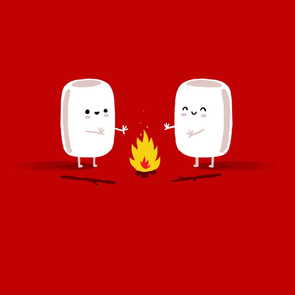 Design By Humans Men's Marshmallows Graphic T-Shirt by Laurxy - Soft Cotton Tee for Casual Wear & Street Style