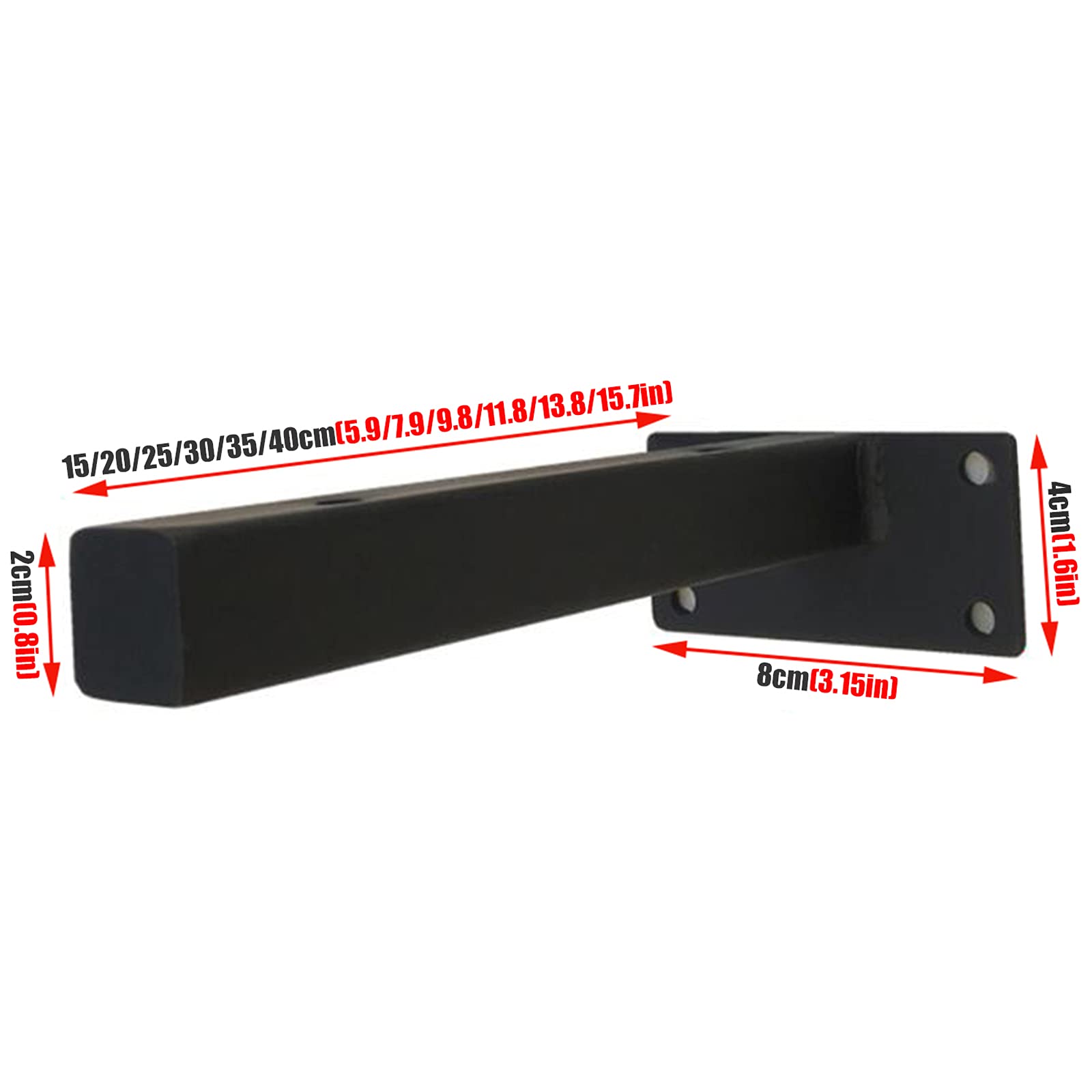 YFZN 2-Pack Heavy Duty Floating Shelf Brackets - Hidden Right Angle Wall Mounted Corner Braces for Strong Load Bearing & Space Saving - Perfect for Living Room, Bedroom, Kitchen Storage & Display (Black, 2 Styles)
