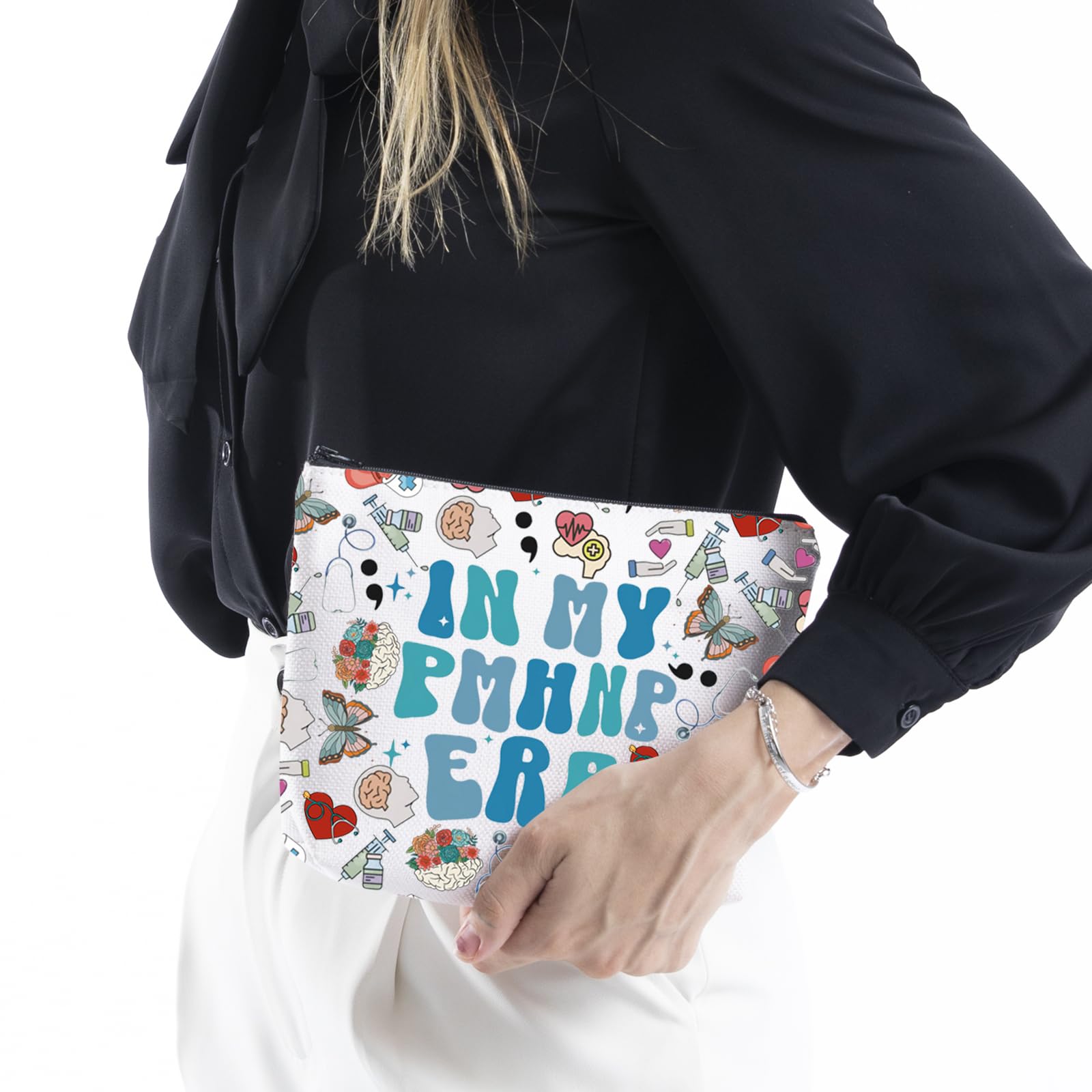 WCGXKO PMHNP Nurse Makeup Bag - Perfect Graduation Gift for Nursing Students & Professionals | Ideal for School, Work & Travel