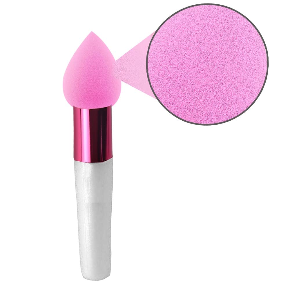 Mini Tandem Sponge Makeup Blender with Handle - Flawless Application for Foundation & Powder