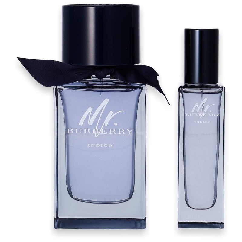 Burberry Mr. Burberry Indigo 3.4 oz EDT Men's Cologne + 1.0 oz EDT Gift Set - Fresh Woody Scent for Day & Night Wear, Office & Date Night Fragrance
