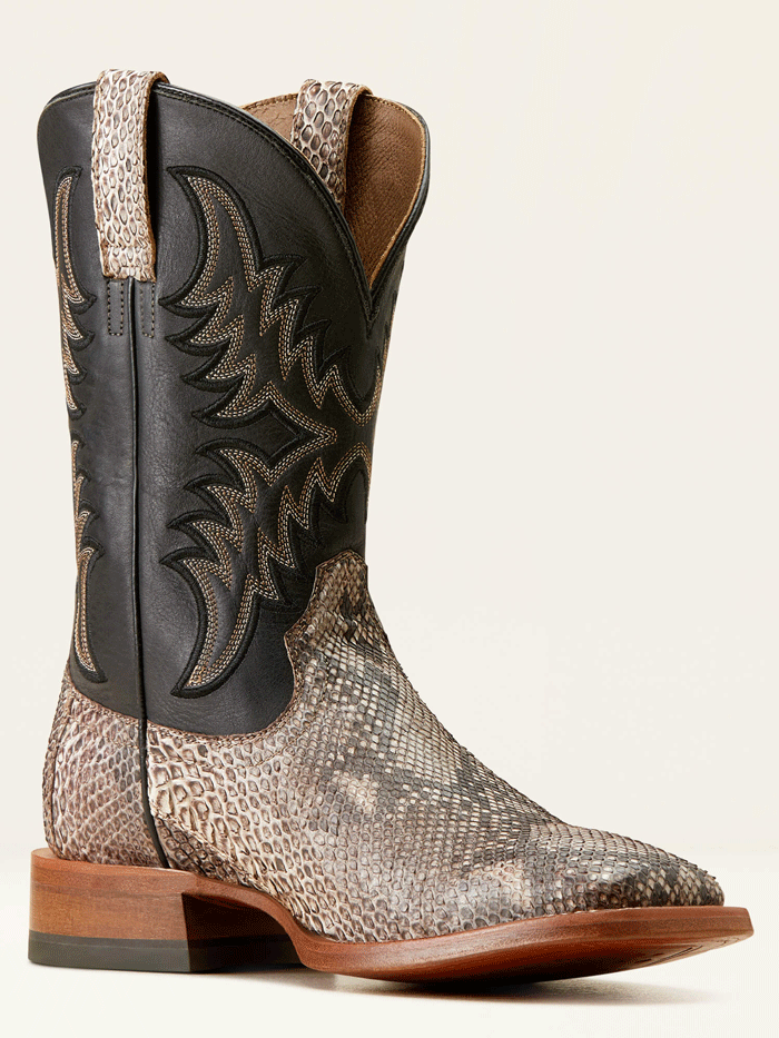 Ariat Men's Dry Gulch Python Cowboy Boots - Tan Ancient Black - Western Style Leather Boots for Rodeo, Country Dancing & Outdoor Adventures