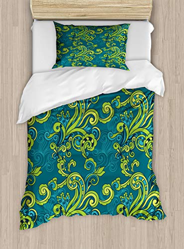 Teal and Lime Green