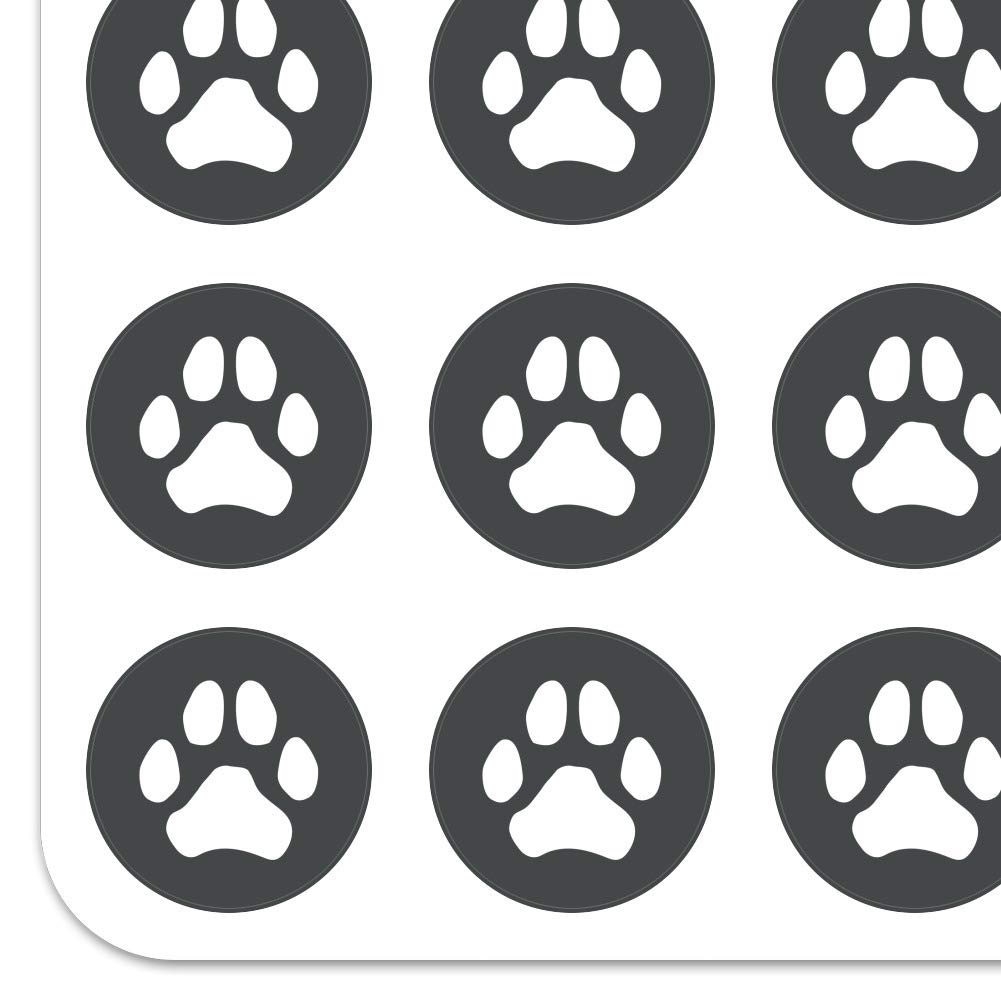 Black and White Paw Print Stickers for Dogs & Cats - Planner, Calendar, Scrapbooking, Crafting Supplies | Perfect for Pet Lovers, Bullet Journals, DIY Projects & Gift Decorations