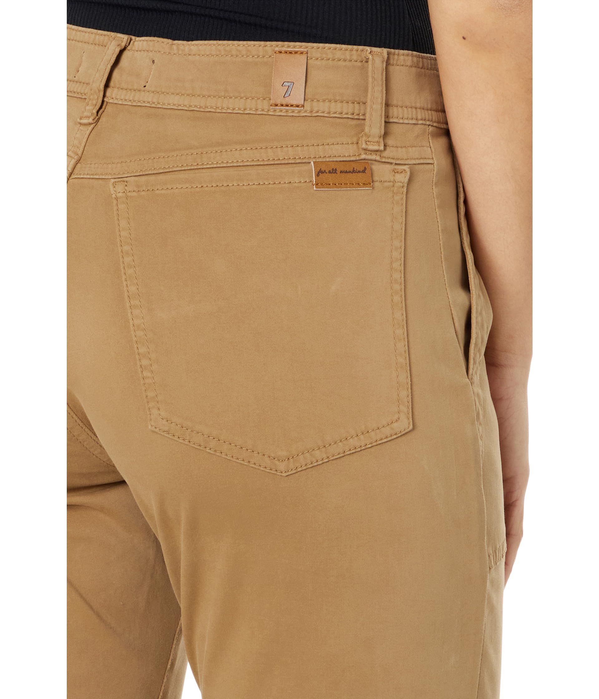 7 For All Mankind Women's Darted Boyfriend Joggers in Safari - Comfortable Casual Pants for Lounge, Travel & Everyday Wear