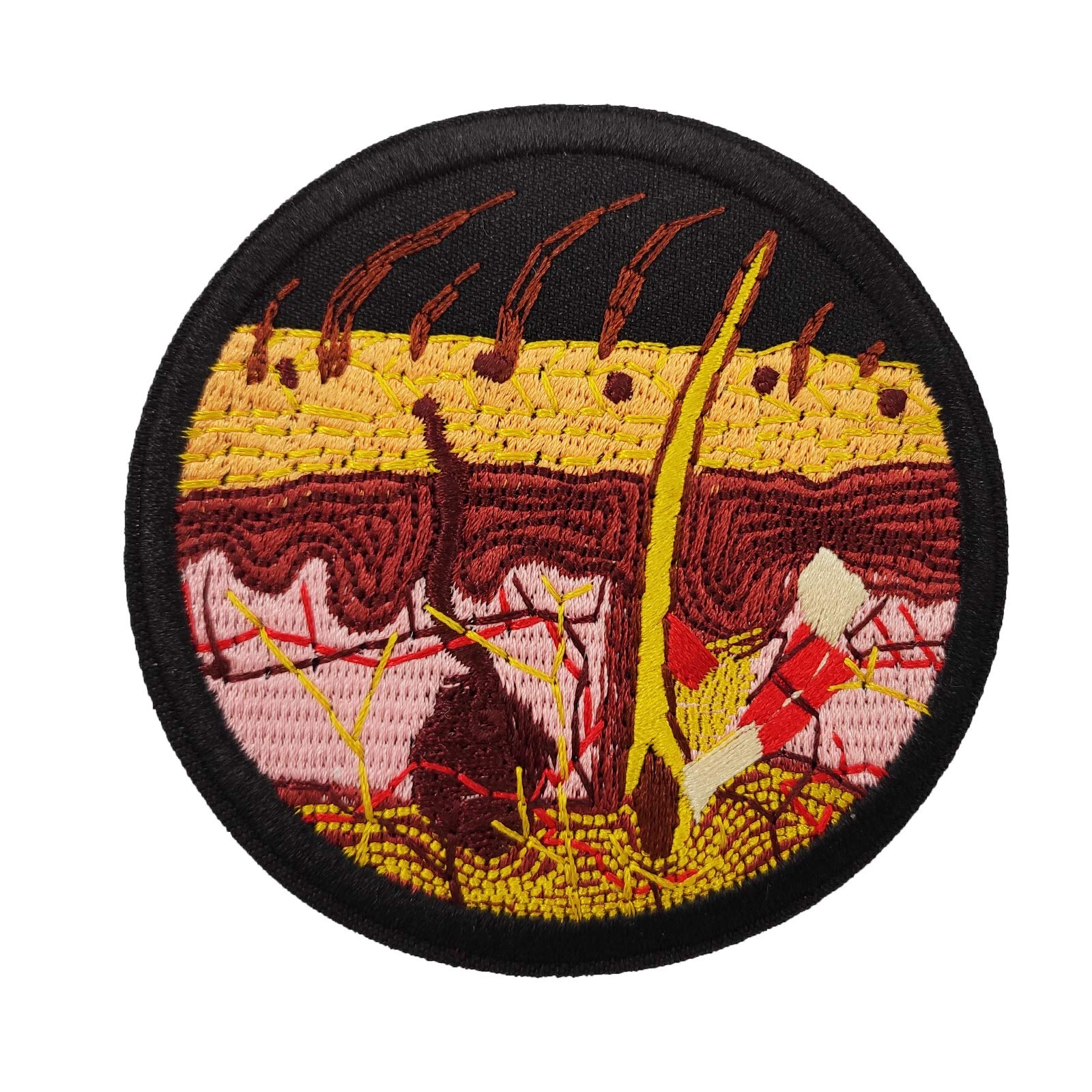 Gothic Anatomy Embroidered Iron On Patch - Cute DIY Sewing Patches for Jackets, Bags & Denim - Perfect for Punk, Goth & Alternative Fashion