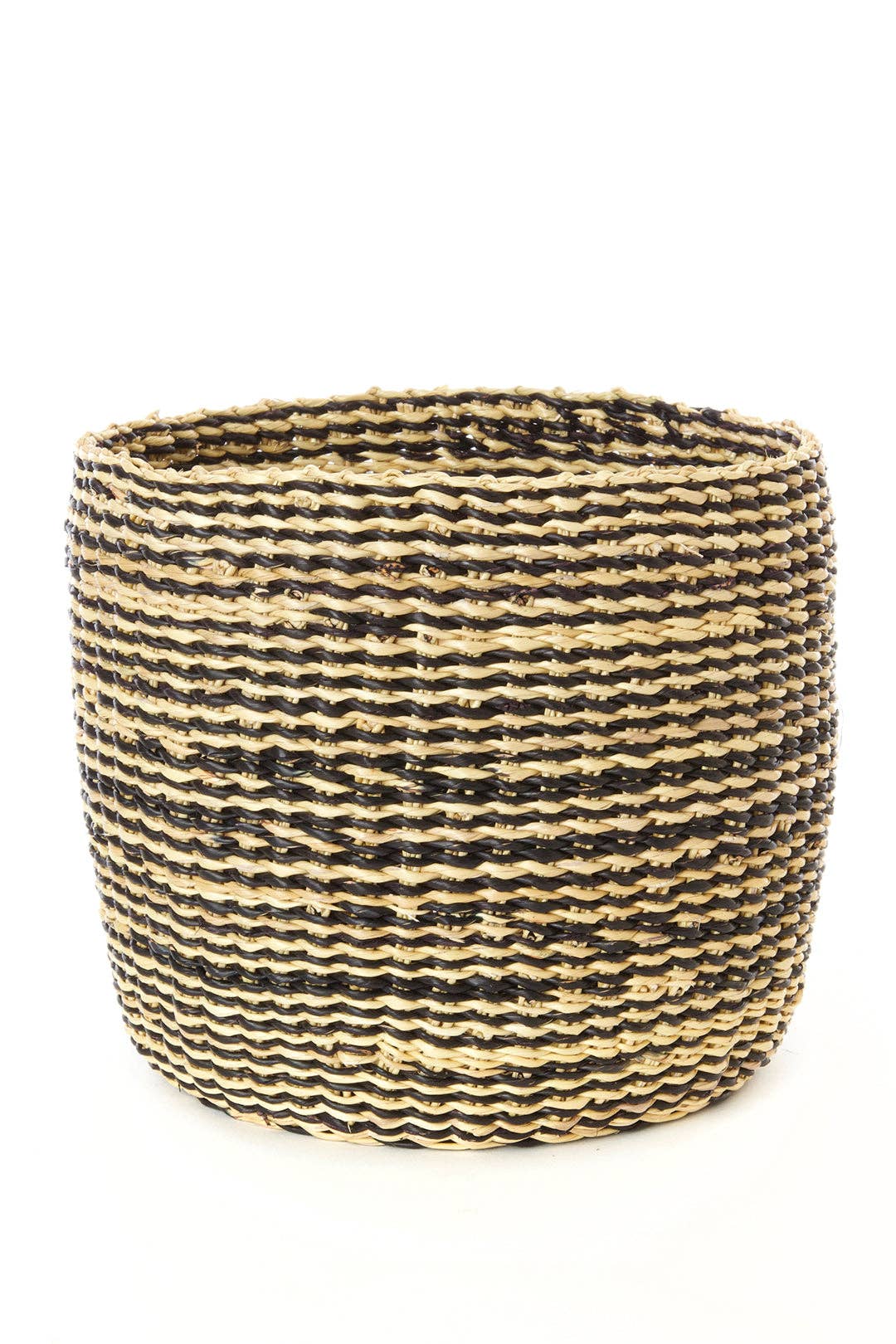 Veta Vera Grass Half Dip Basket - Handwoven Natural Fiber Storage Basket for Home Decor, Organizing, and Laundry - Perfect for Bathroom, Bedroom, and Nursery Organization