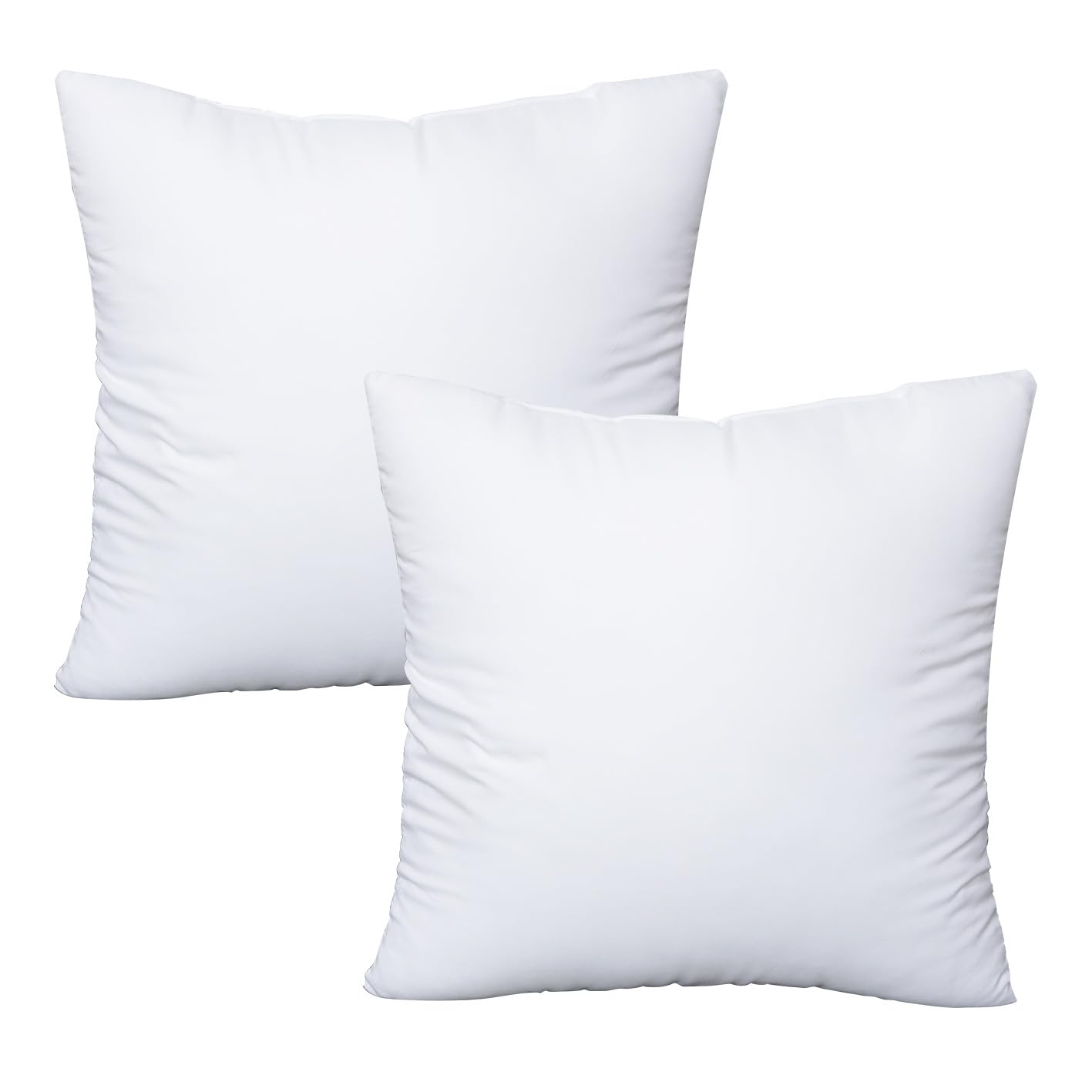 Premium 12x12 Inch Throw Pillow Inserts Set of 2 - 100% Cotton Decorative Pillow Covers for Sofa, Bed & Home Decor - Soft White Cushions Perfect for Living Room, Bedroom & Hotel Style Decor