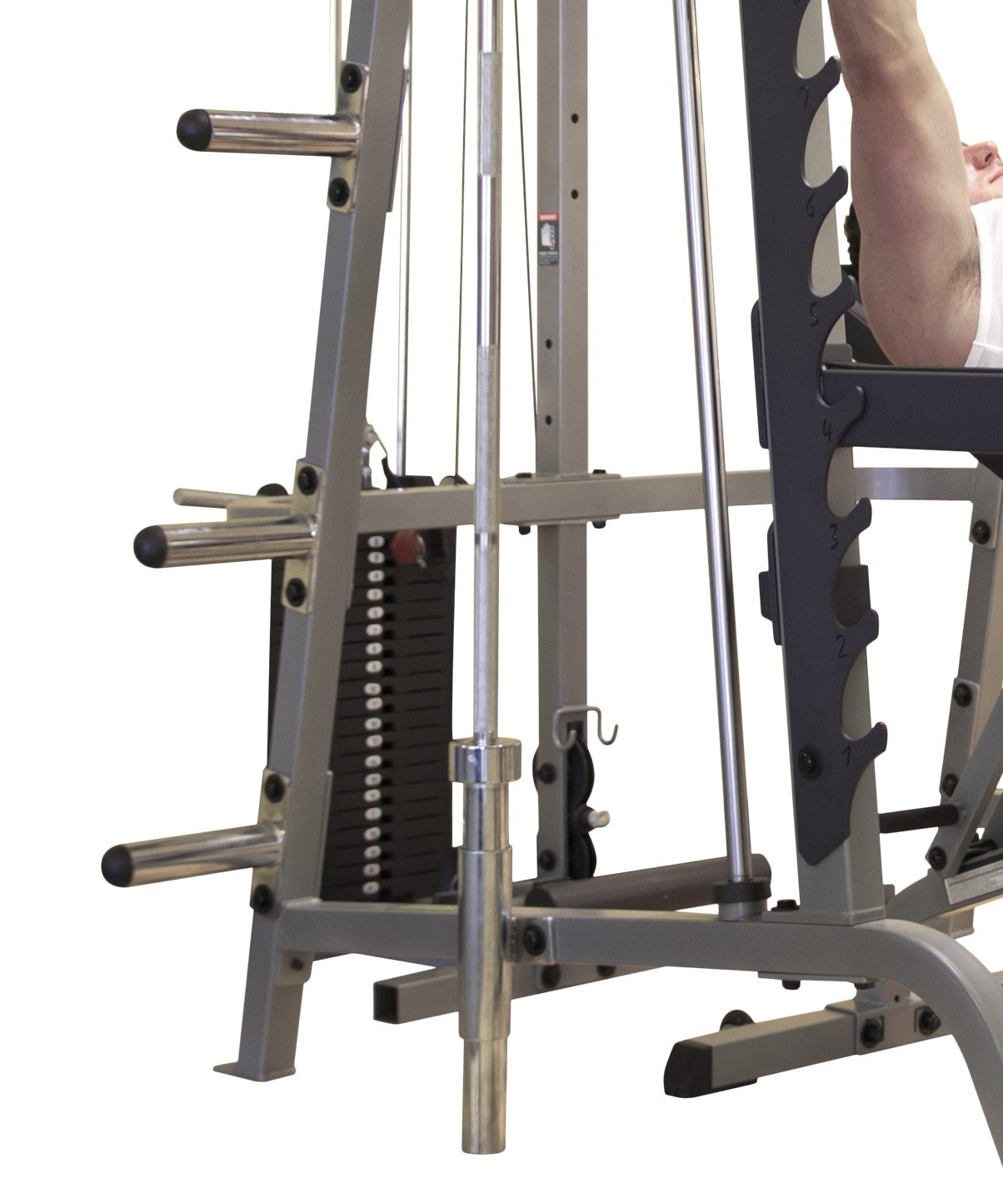 BodySolid Series 7 Smith Machine Lat Attachment GSGS348 - Gym Strength Training Equipment for Back Workouts & Muscle Building