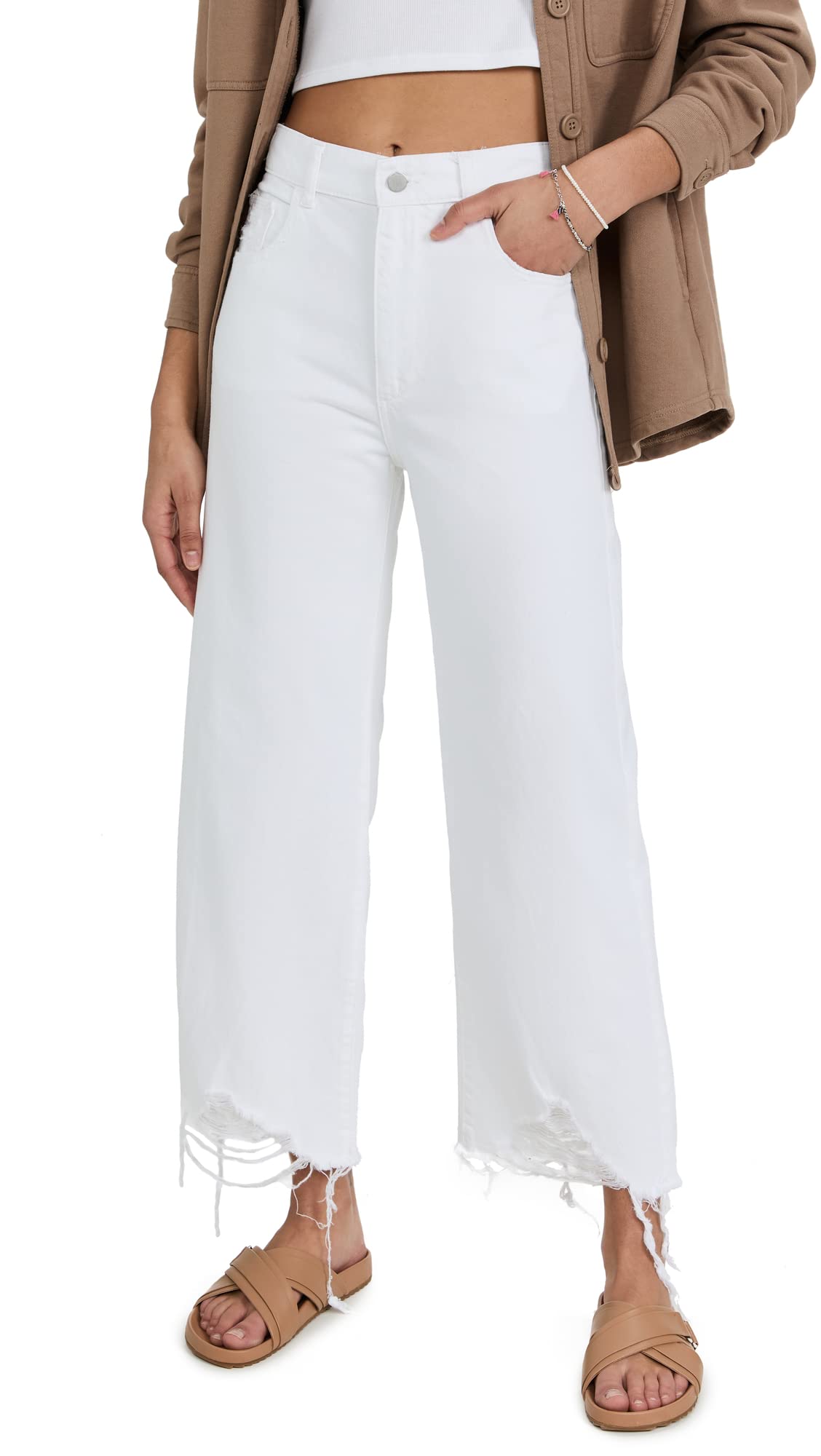 DL1961 Women's Hepburn Wide Leg High Rise Jeans - Stretch Denim Pants for Casual & Office Wear | Comfortable Plus Size Jeans for Women | Perfect for Work, Date Night & Everyday Outfits