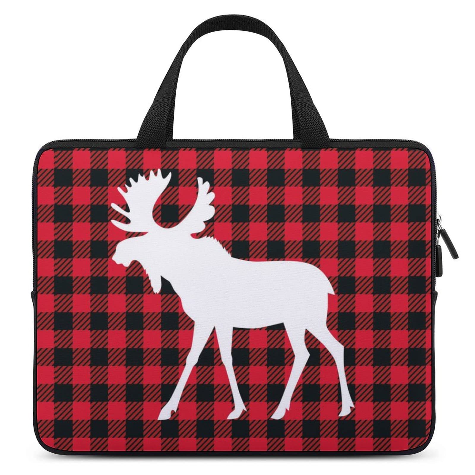 Waterproof Laptop Bag for Business & Travel - Slim Moose Buffalo Plaid Briefcase with Padded Compartment | Perfect for Office, Commuting & Outdoor Use