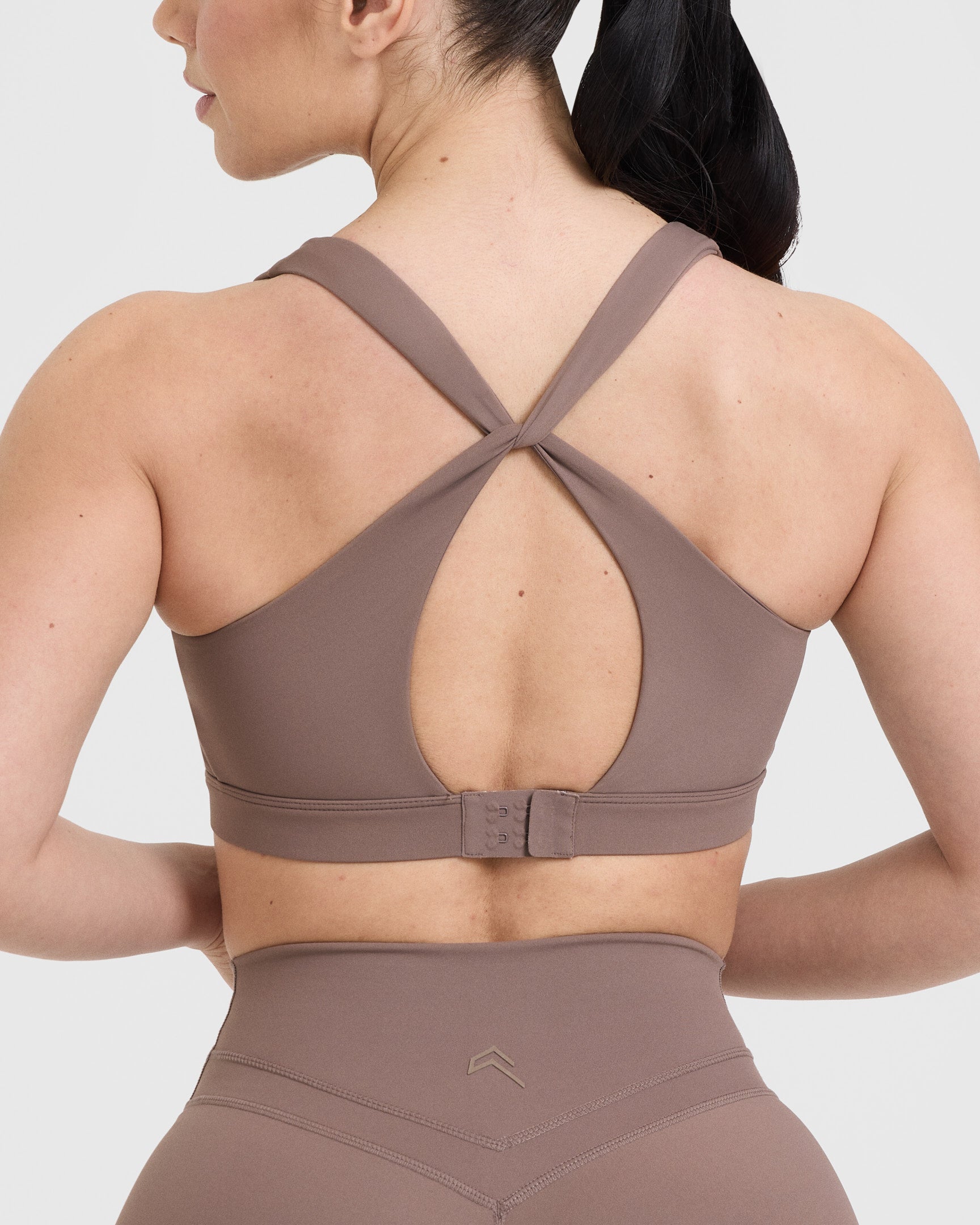 High Support Seamless Sports Bra for Women - Cool Brown | Yoga, Running, Gym & Workout Comfort