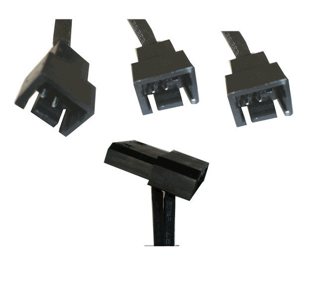 Mini 4 Pin to Triple 3 Pin Sleeved PC Fan Power Adapter Cable - Perfect for Custom PC Builds, Case Mods & Cooling System Upgrades