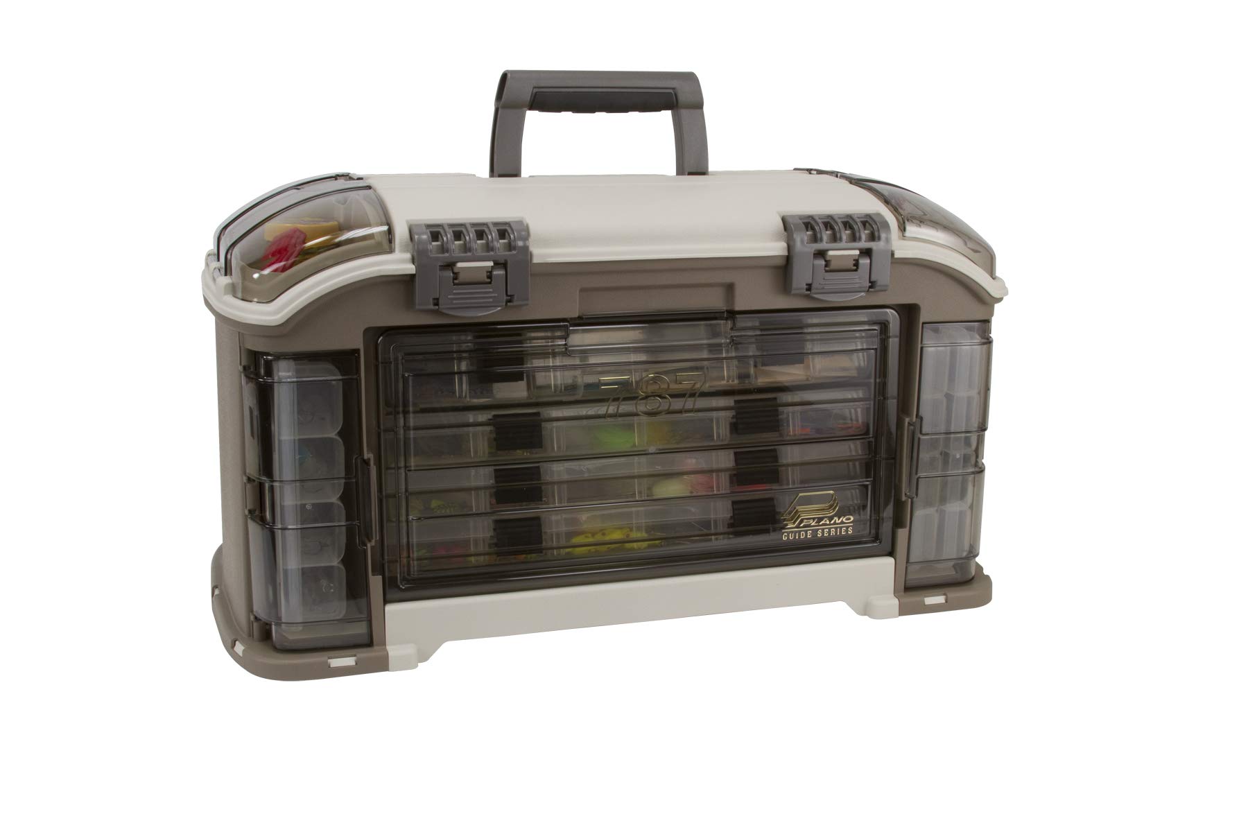 Plano 787 Guide Series Stowaway Tackle System - 7 Compartment Fishing Tackle Box with Angled Design | Premium Tackle Storage for Bass, Trout & Saltwater Fishing | Model 787010 | Perfect for Boat, Kayak & Shore Fishing