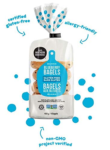 Little Northern Bakehouse Non-GMO Gluten Free Blueberry Bagels - 14oz (Pack of 6) | Healthy Breakfast, Snacks & School Lunch for Kids & Adults | Vegan & Allergy-Friendly
