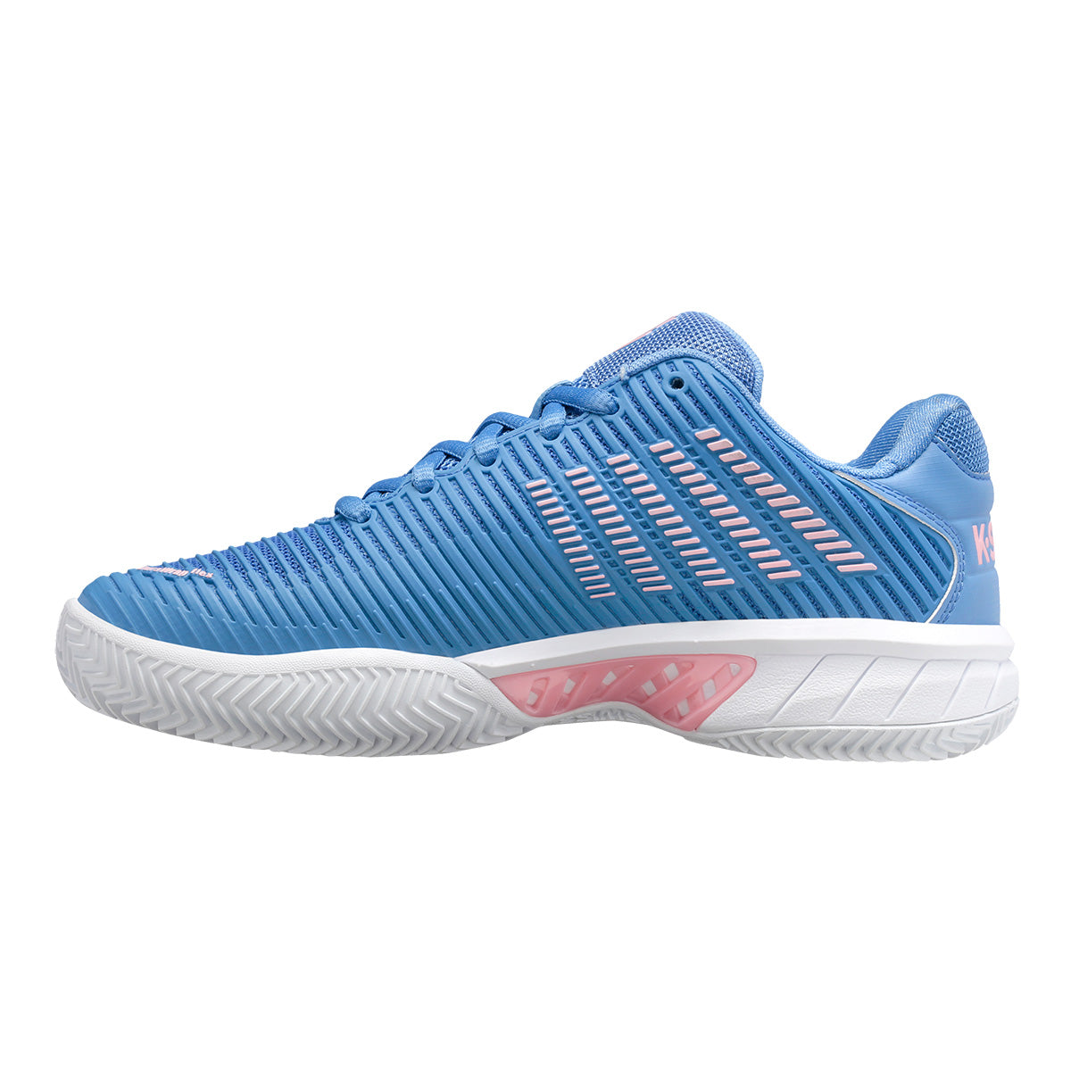 K Swiss Hypercourt Express 2 Women's Clay Court Tennis Shoes - Lightweight & Durable for Optimal Performance | Blue & Pink Colorway | Perfect for Competitive Matches & Casual Court Play