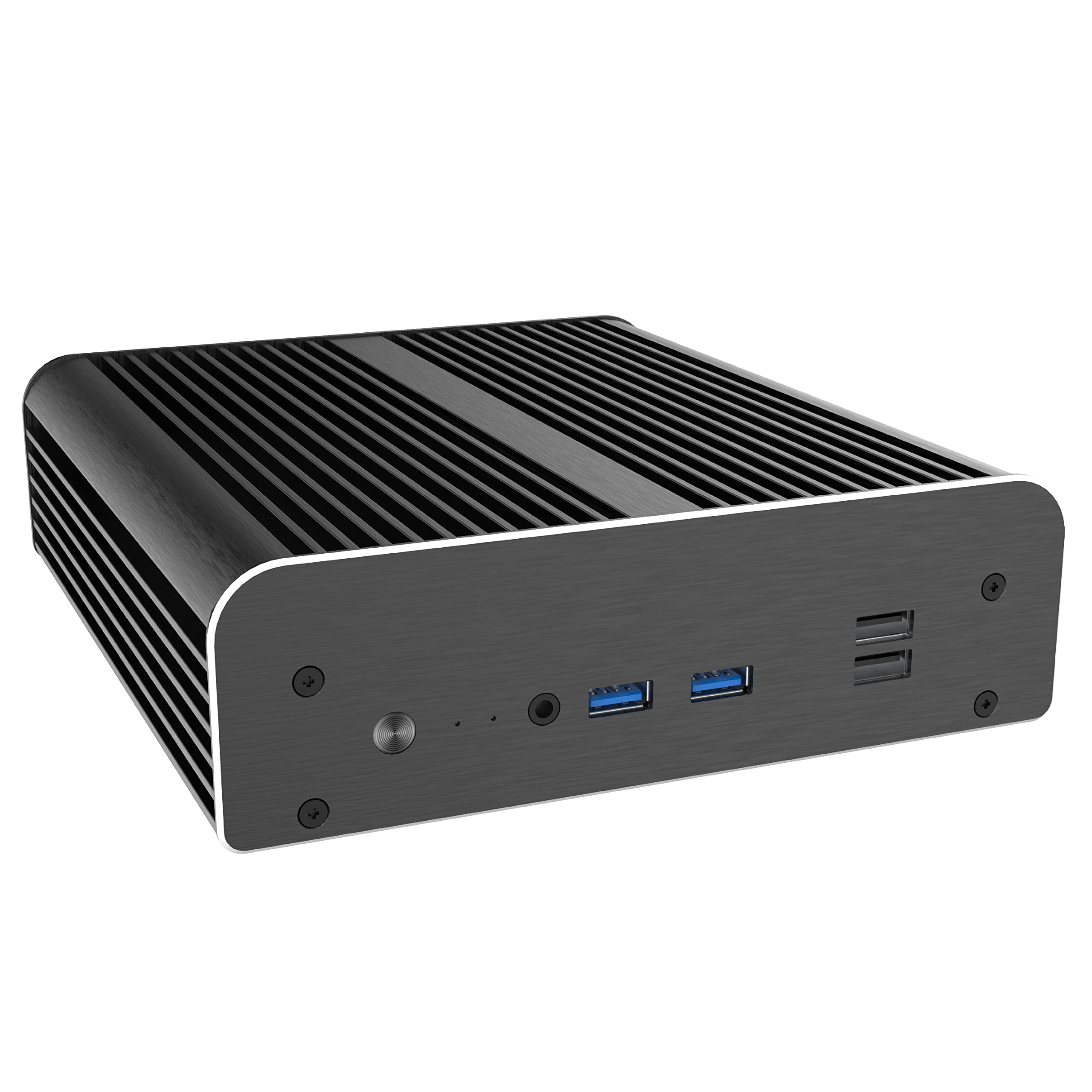 Akasa Newton WS Fanless Aluminum PC Case for Intel NUC12 Pro Wall Street Canyon & NUC11 Pro Tiger Canyon - Compact VESA Mountable Chassis with Audio Jack | Perfect for Home Office, Media Center & Silent Computing