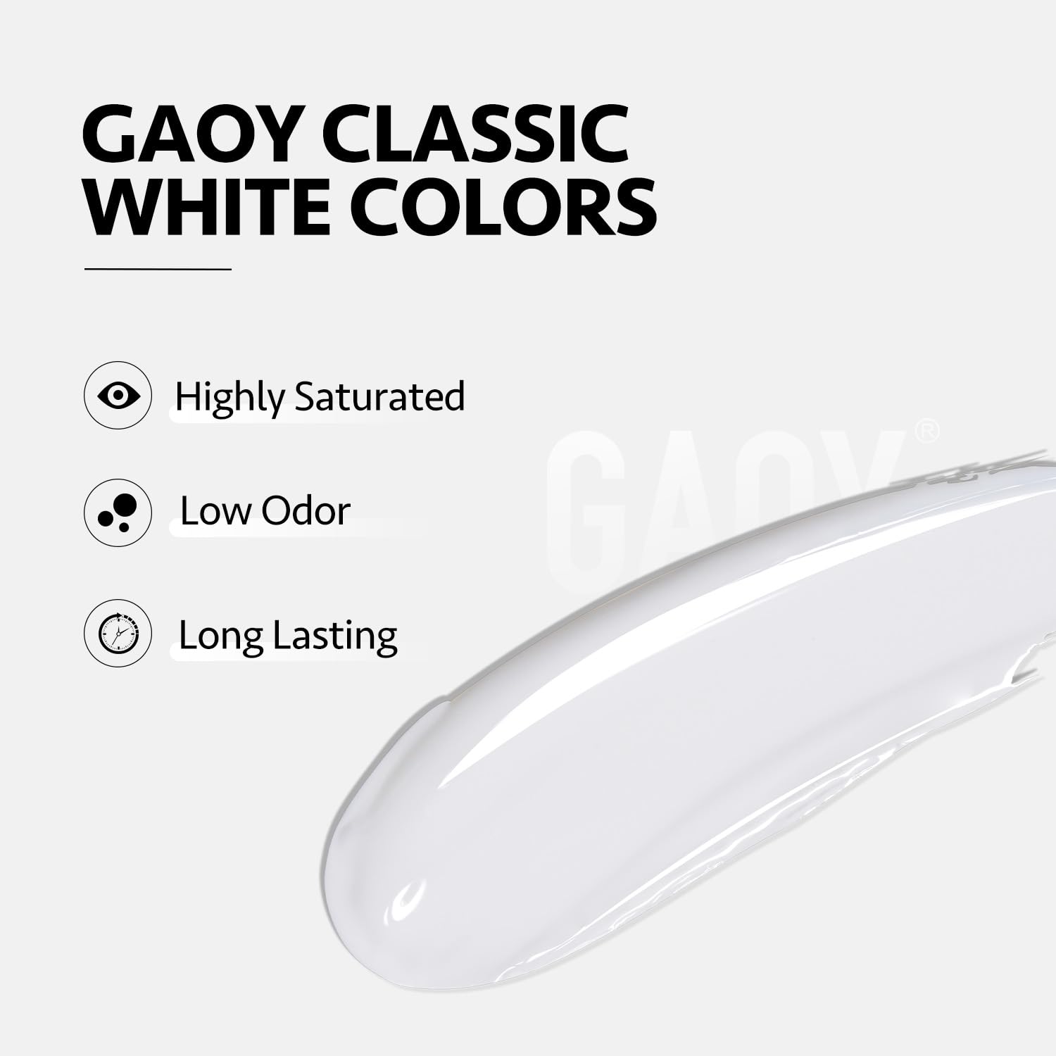 GAOY 3-in-1 Gel Nail Polish Set - 16ml Base Coat, Top Coat & White Gel Polish for UV/LED Light Curing | No Wipe Glossy Finish | Professional Salon & Home Manicure Kit | Perfect for Nail Art, French Tips & Long-Lasting Nail Designs