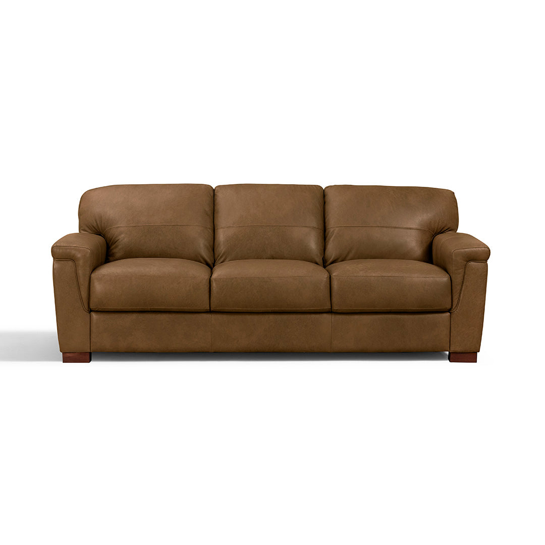Olympia Genuine Leather Sofa - Modern Luxury Living Room Furniture for Home & Office | Perfect for Relaxing, Entertaining & Stylish Decor