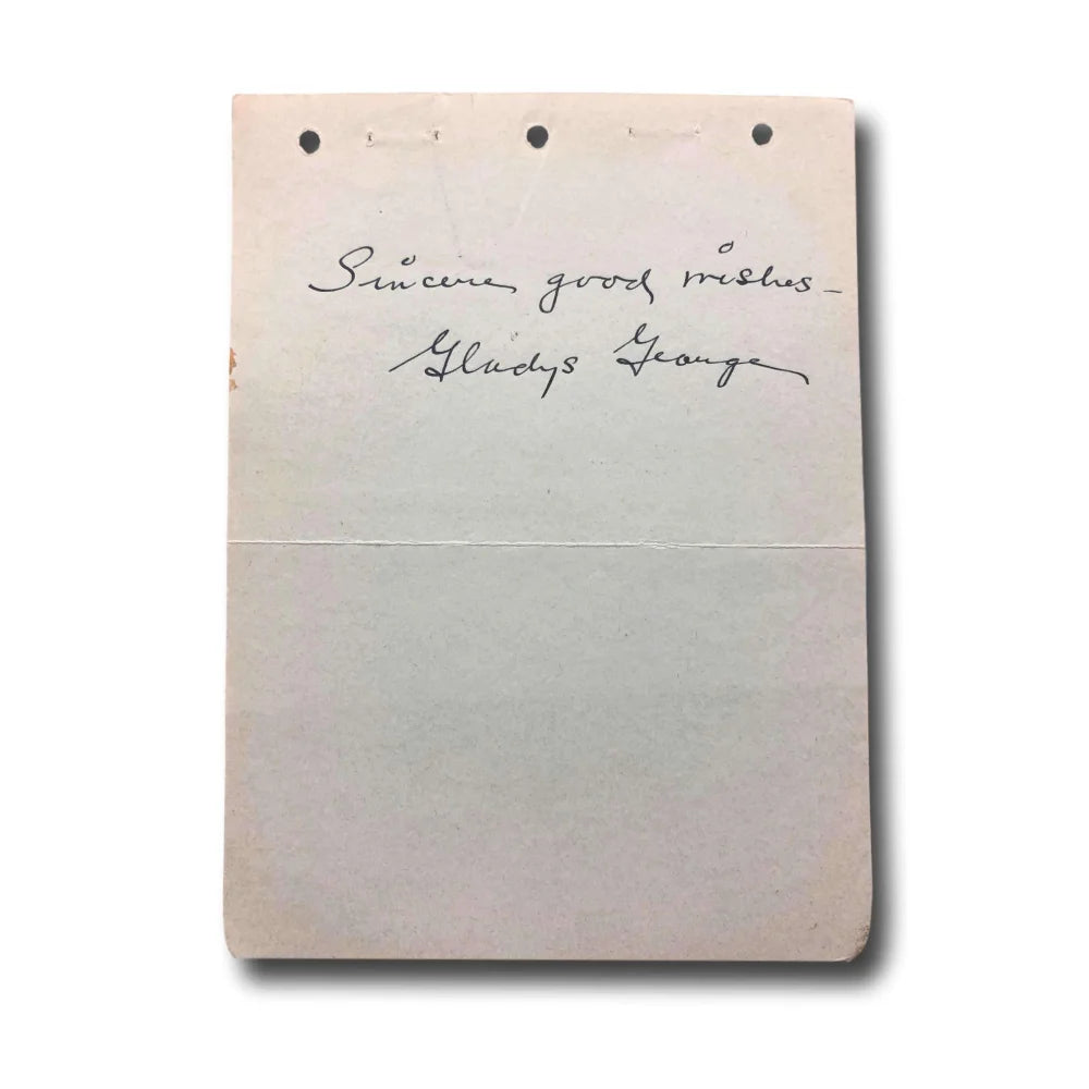 Gladys George Hand Signed Album Page - Authentic JSA COA Autograph - Madame X Actress Memorabilia - Perfect for Collectors, Fans & Vintage Hollywood Decor