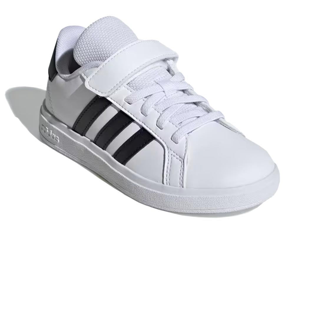 Adidas Kids' (Preschool) Grand Court 2.0 Elastic Lace Sneakers - Comfortable & Stylish Toddler Shoes for Playtime & Everyday Wear (IH5529)