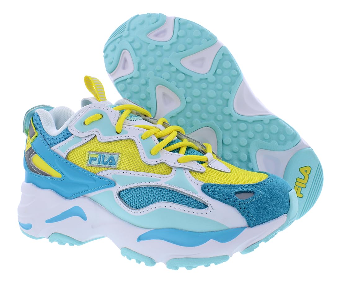Fila Unisex Kids Ray Tracer Sneakers - Lightweight Running Shoes for Boys & Girls - Perfect for School, Sports & Everyday Wear