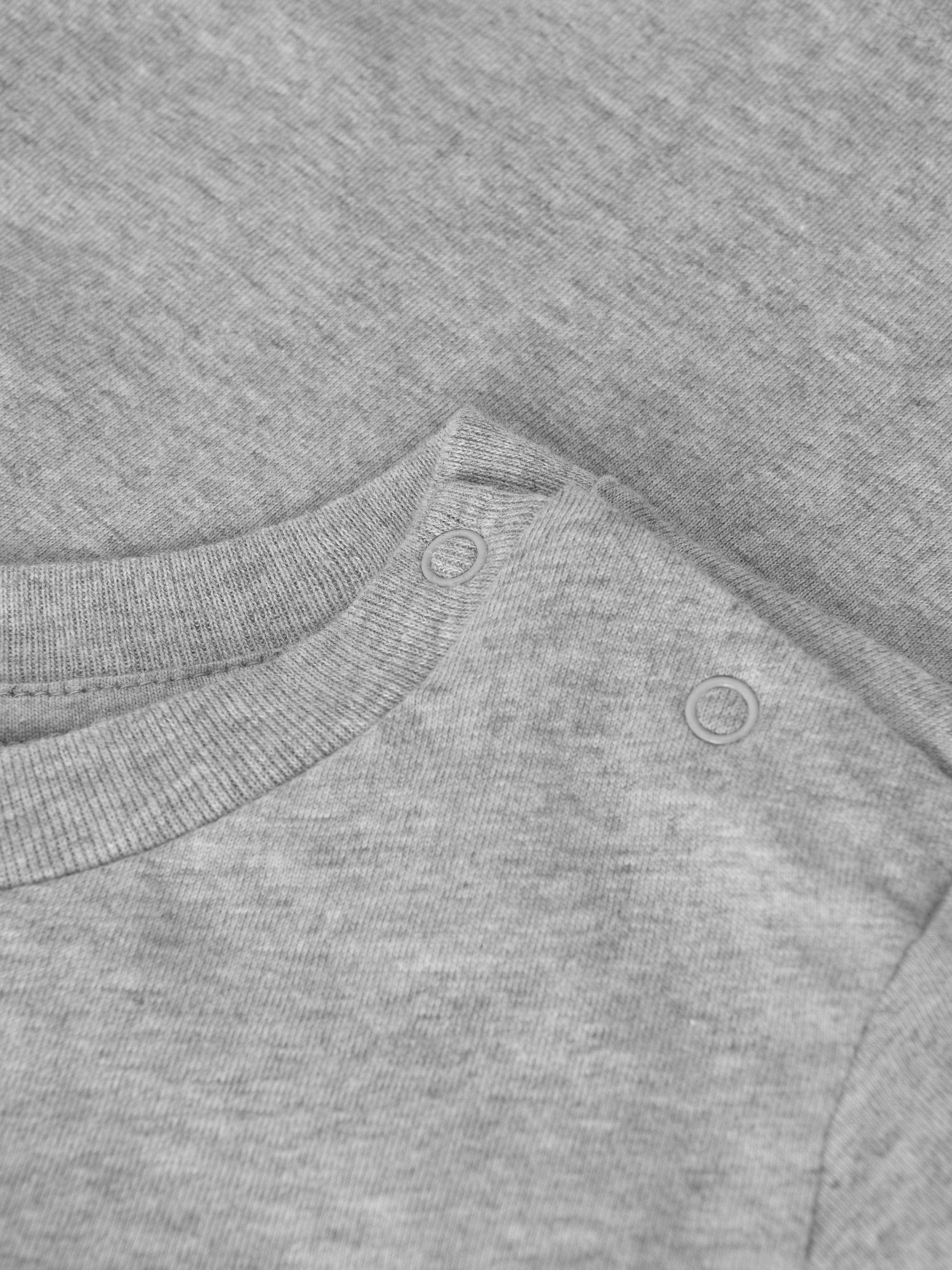 Baby Boys Logo T-Shirt in Grey - Soft Cotton Short Sleeve Tee for Toddlers | Perfect for Playdates, Daycare & Family Photos