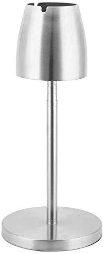 Premium Stainless Steel Windproof Cigar Ashtray - Portable & Telescopic Standing Design for Indoor & Outdoor Use - Perfect for Home, Office, Bar, Patio, and Camping