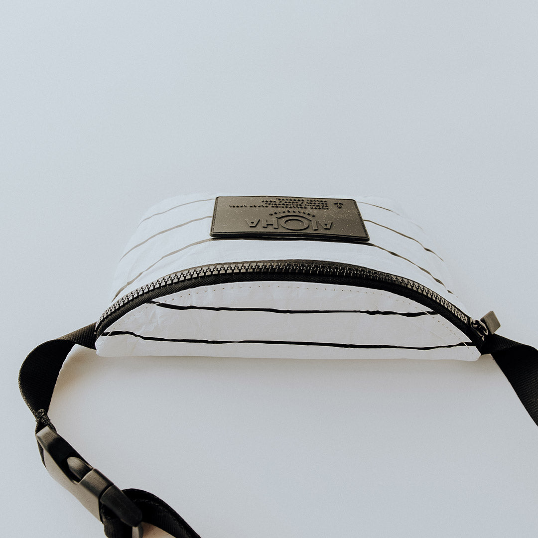 Aloha Pinstripe Mini Hip Pack - Stylish Waist Bag for Travel, Hiking & Festivals | Water-Resistant & Lightweight