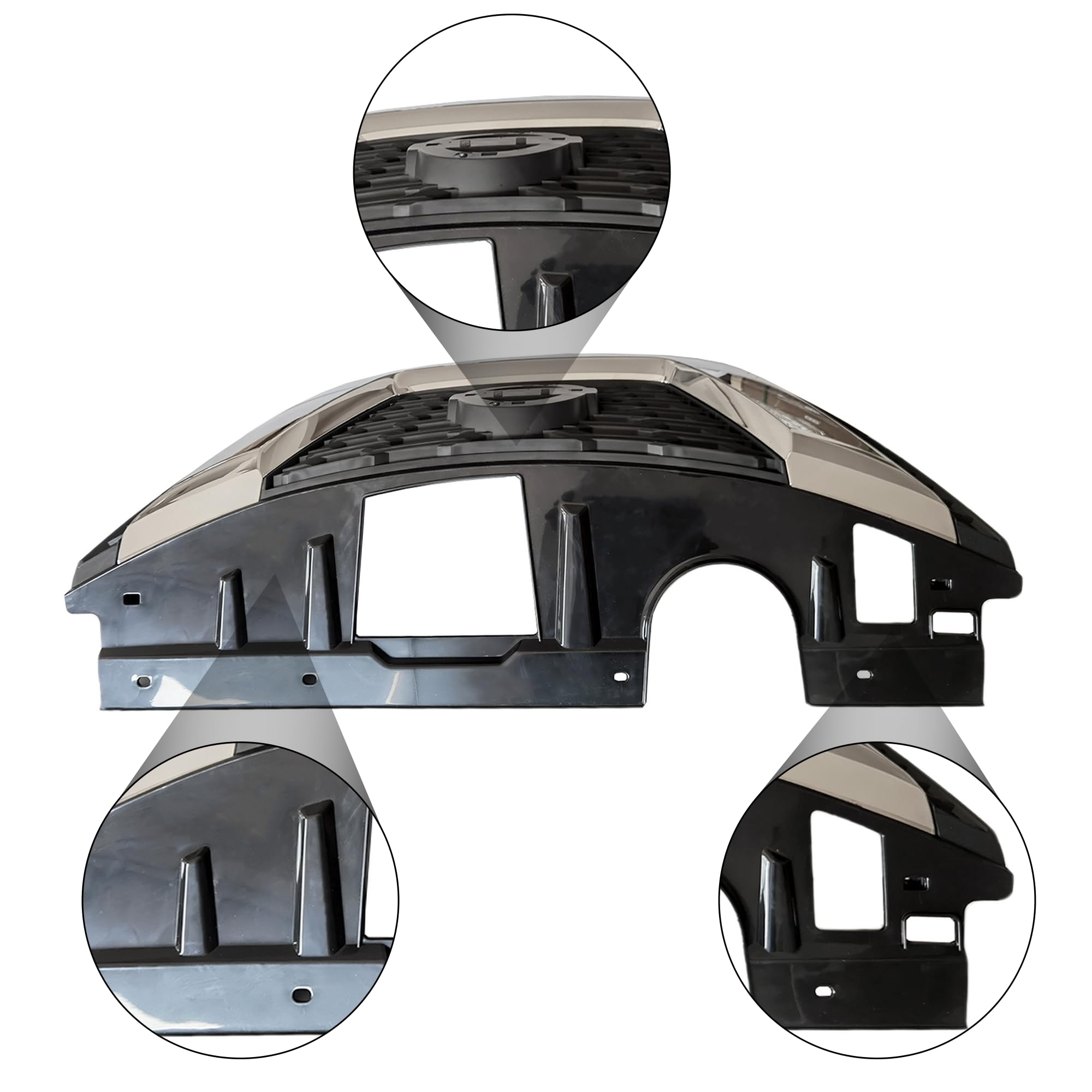 Chrome Front Bumper Grille for 2017-2018 Nissan Rogue - NI1200281 - Perfect Upgrade for Car Exterior & Off-Road Protection