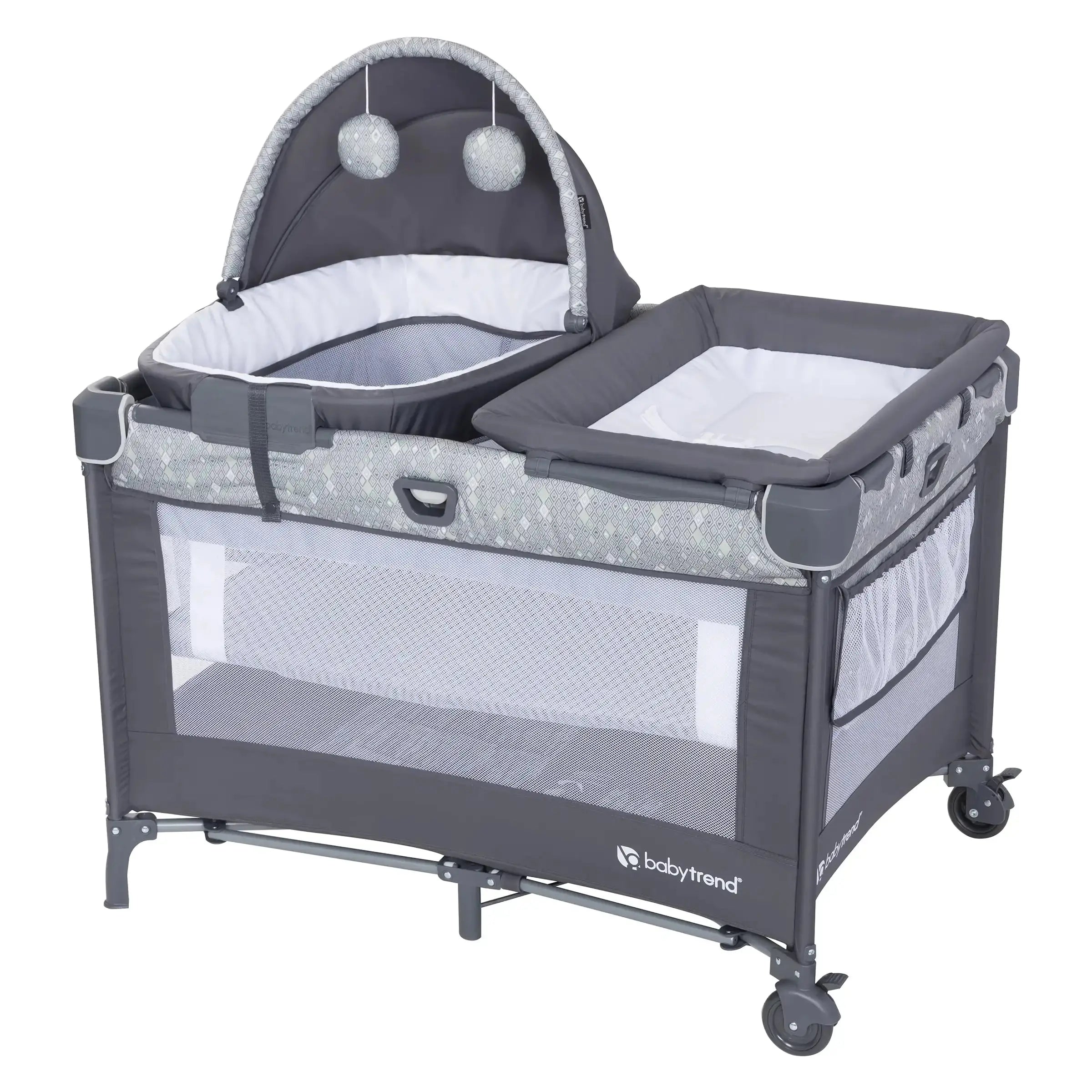 Baby Playard with Snooze Pod & Flip Over Changer - Portable Nursery Den for Newborns & Toddlers - Perfect for Bedroom, Living Room & Travel Use