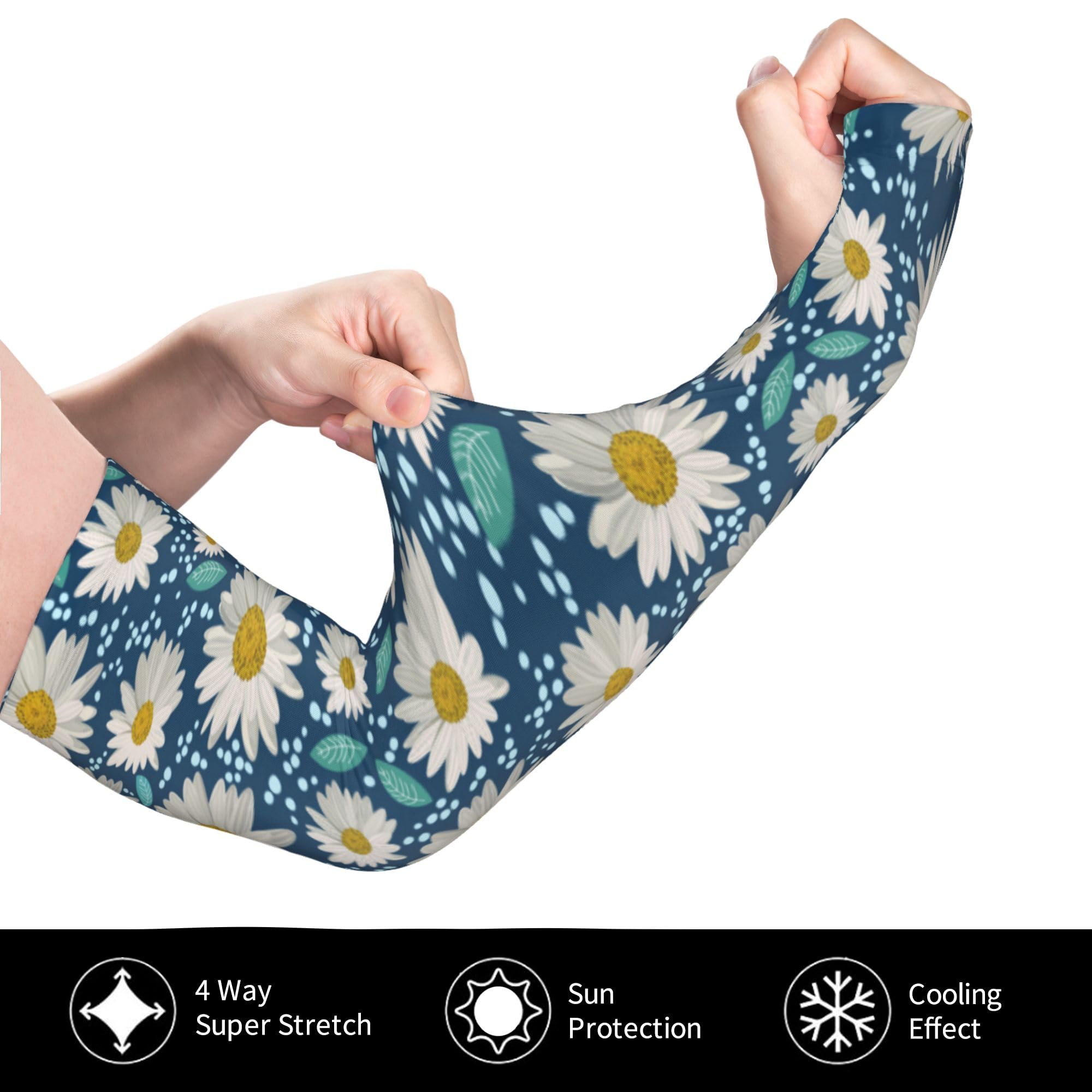 Gardening Arm Sleeves for Women & Men - UV Protection Sun Sleeves with Thumb Holes - Breathable Farmer's Garden Work Sleeves for Outdoor Activities, Farming, and Yard Work