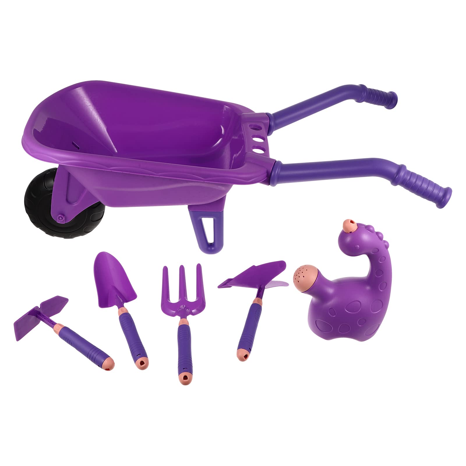 LUOZZY 6pcs Kids Gardening Tools Set - Safe & Durable Sandbox Toys with Wheelbarrow for Outdoor Play, Preschool Learning & Backyard Fun