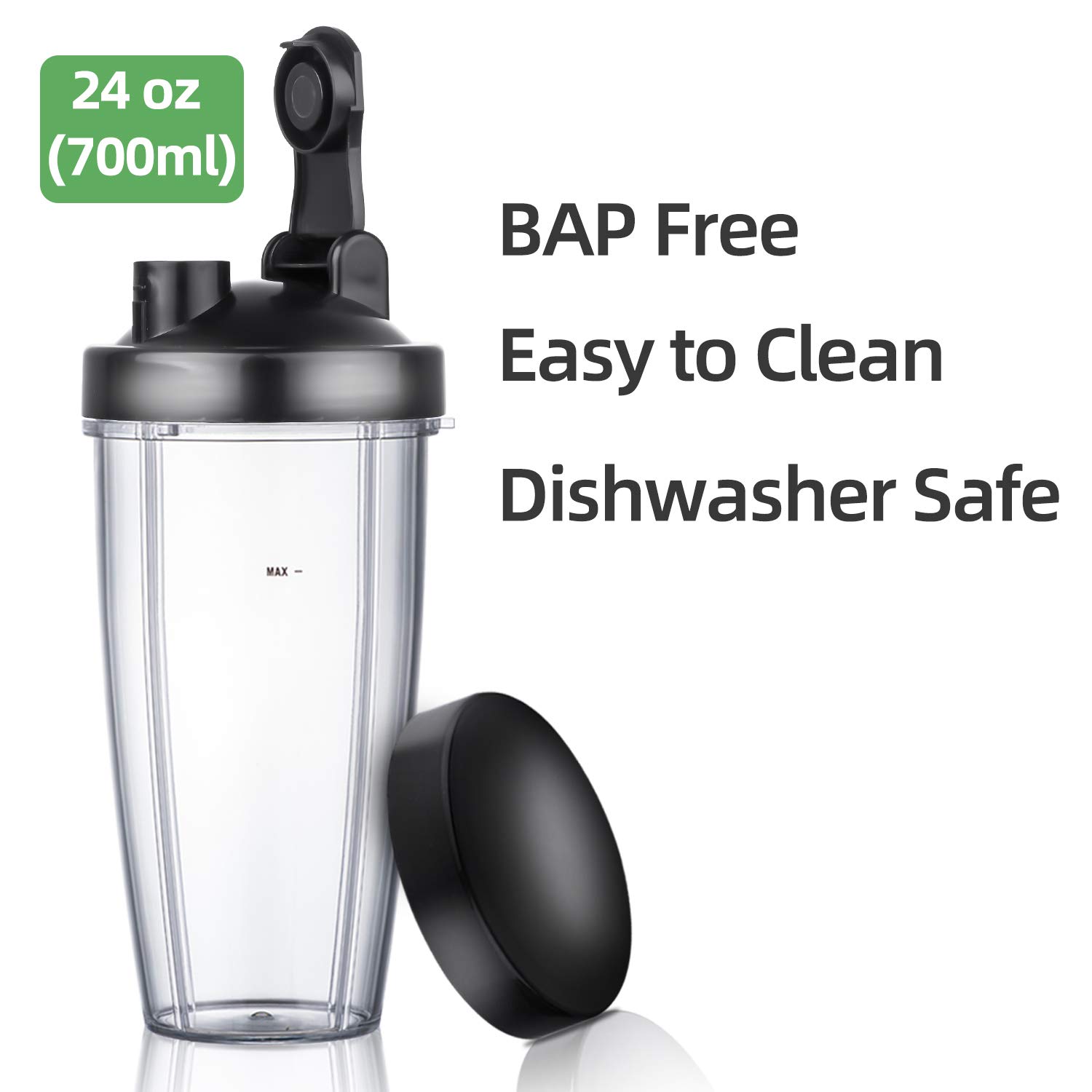 La Reveuse 1000W Personal Blender for Shakes, Smoothies & Protein Drinks - 24oz BPA-Free Travel Bottle, Dishwasher Safe (Silver) - Perfect for Gym, Office & On-the-Go Healthy Lifestyles