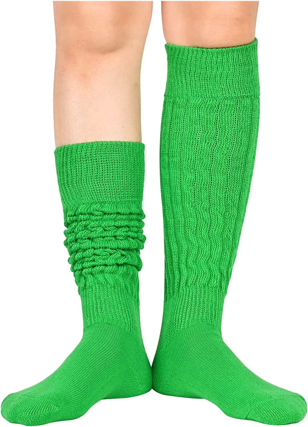 Zmart Women's Slouch Socks - 80s Style Cozy Scrunch Socks for Women, Soft & Comfortable, in White, Black, Orange & Cream - Perfect for Casual Wear, Lounge, and Retro Fashion Outfits
