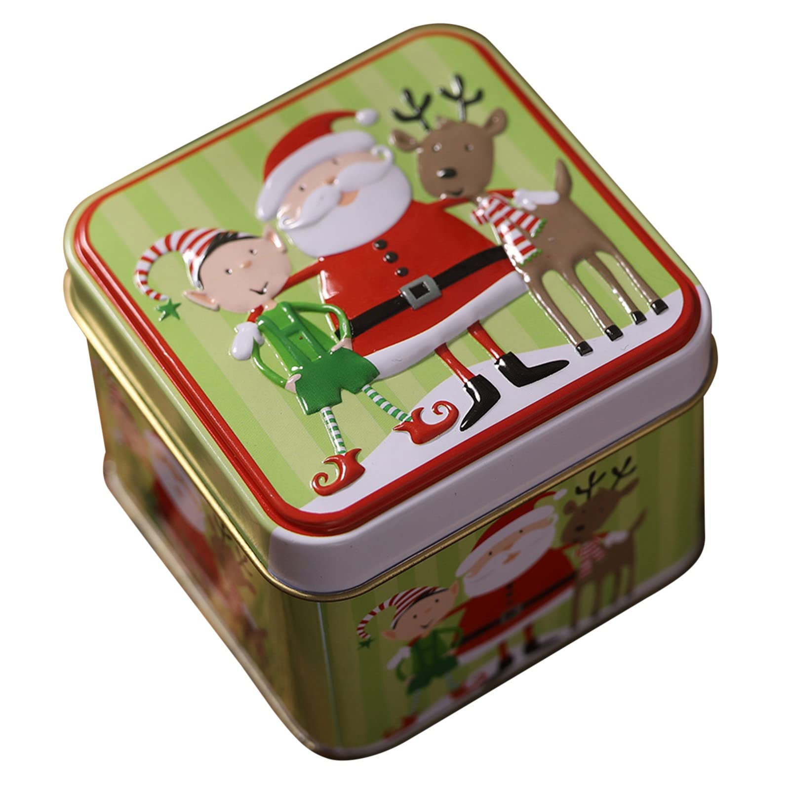Christmas Candy Canes Gift Box - Decorative Metal Storage Tin for Holiday Treats, Kids Candy & Small Tree Ornaments | Perfect for Home Decor, Party Favors & Festive Gifting