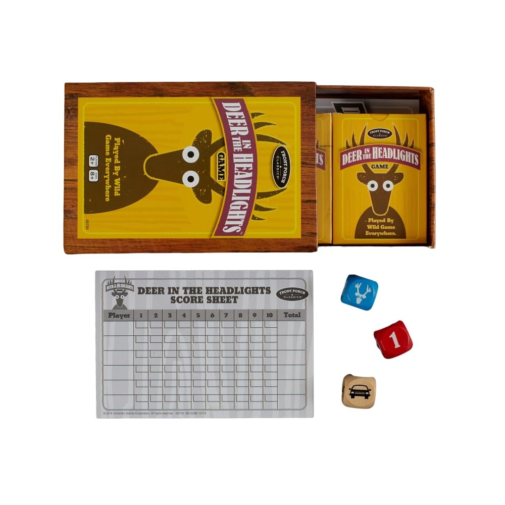Deer In The Headlights Card & Dice Game - Fun Family Board Game for Kids Ages 5+ - Perfect for Parties, Game Nights & Travel Entertainment