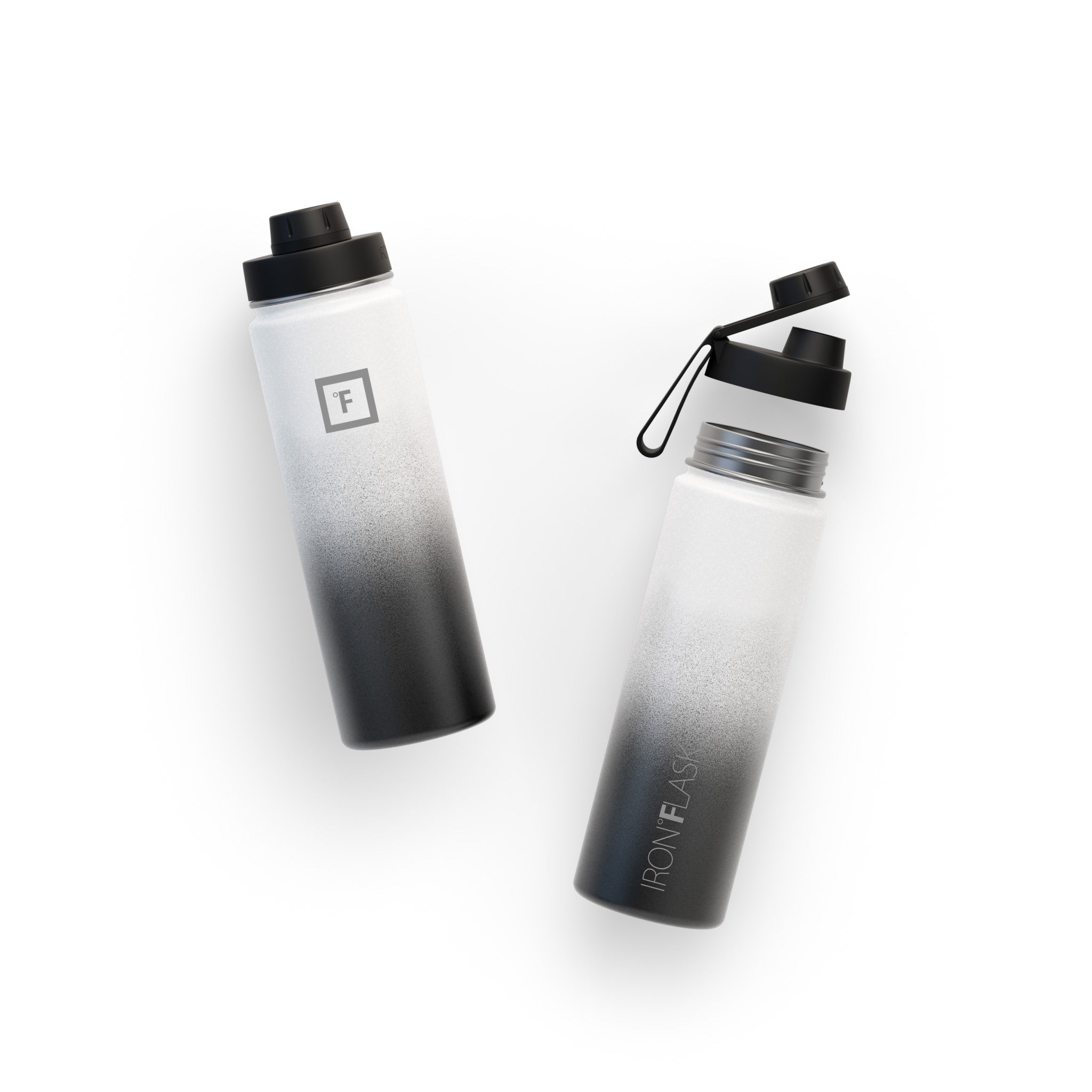 22 Oz Wide Mouth Water Bottle with Spout Lid - Leakproof Stainless Steel Insulated Water Bottle for Gym, Hiking & Outdoor Activities