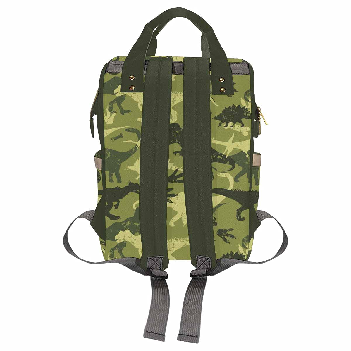 Personalized Dinosaur Diaper Backpack with Name - Custom Monogrammed Green Baby Diaper Bag for Boys & Girls, Waterproof Multifunctional Nappy Travel Daypack - Perfect Gift for Parents, Ideal for Daycare, Travel & Family Outings