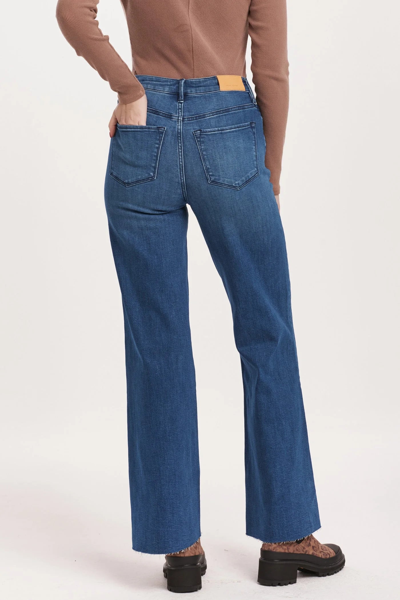 Fiona High Rise Wide Leg Jeans for Women - Violet Blue Denim Pants, Comfortable & Stylish for Casual Wear, Office, and Night Out