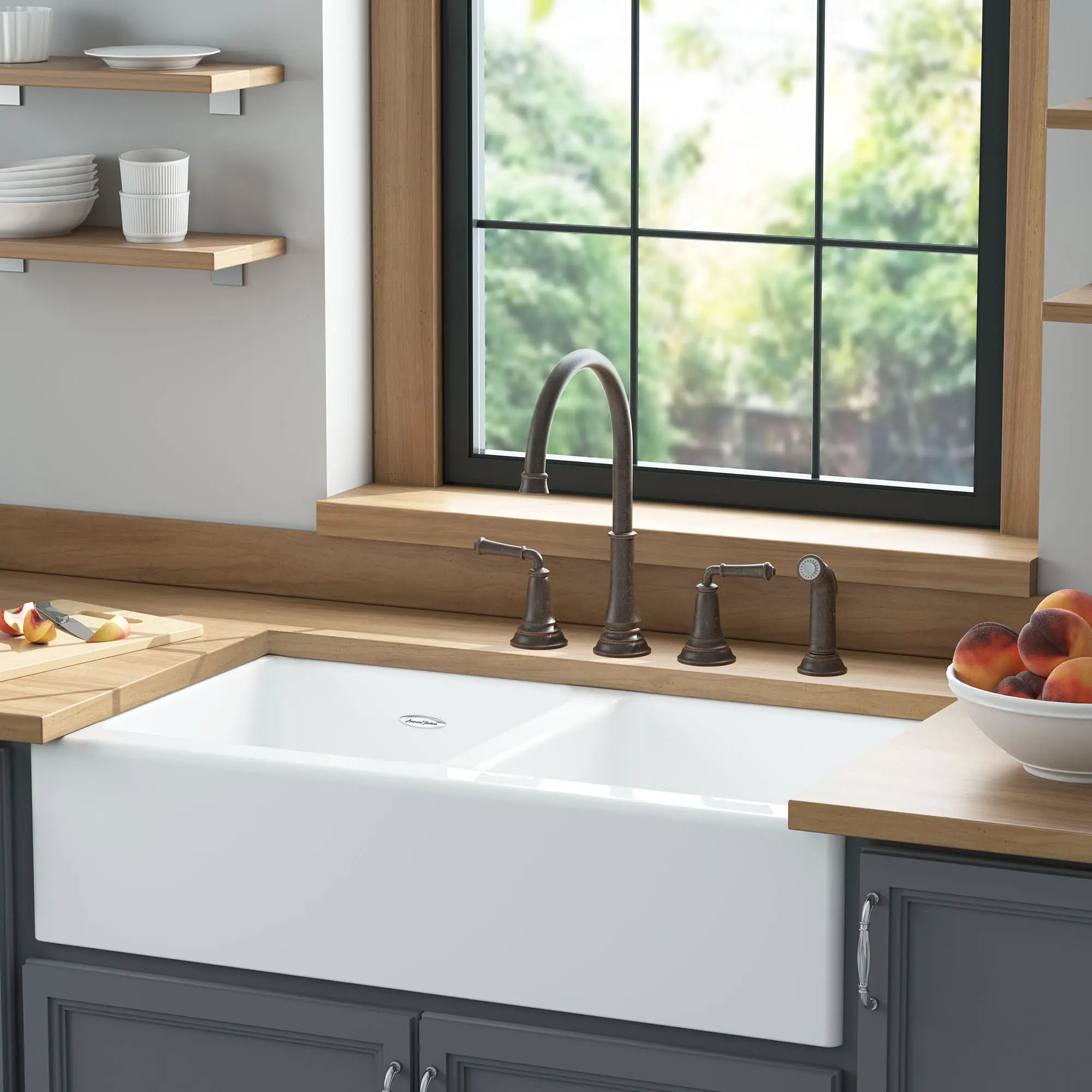 36 x 22 Inch Undermount Farmhouse Kitchen Sink - Heavy Duty Cast Iron Single Bowl with 4 Holes & Apron Front Design | Perfect for Rustic, Modern & Farmhouse Style Kitchens