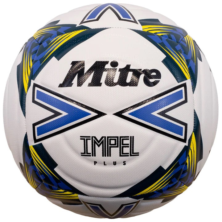 Mitre Impel Plus 24 Soccer Ball - Official Size 5 Match Football for Training & Games - Perfect for Youth & Adult Soccer Players on Field or Practice