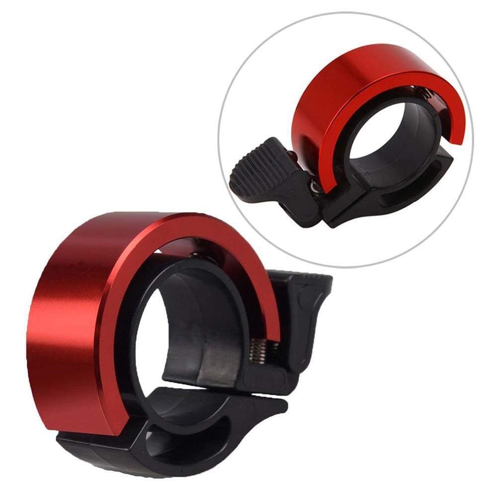 Premium Aluminum Alloy Bike Bell for Mountain & Road Bicycles - 44mm Loud Safety Cycling Bell (Red) - Perfect for Commuting, Trail Riding & Urban Cycling Accessories