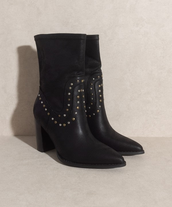 Western Studded Boots for Women - Stylish Cowgirl Ankle Boots with Metal Studs | Perfect for Country Concerts, Rodeos & Western Fashion Outfits