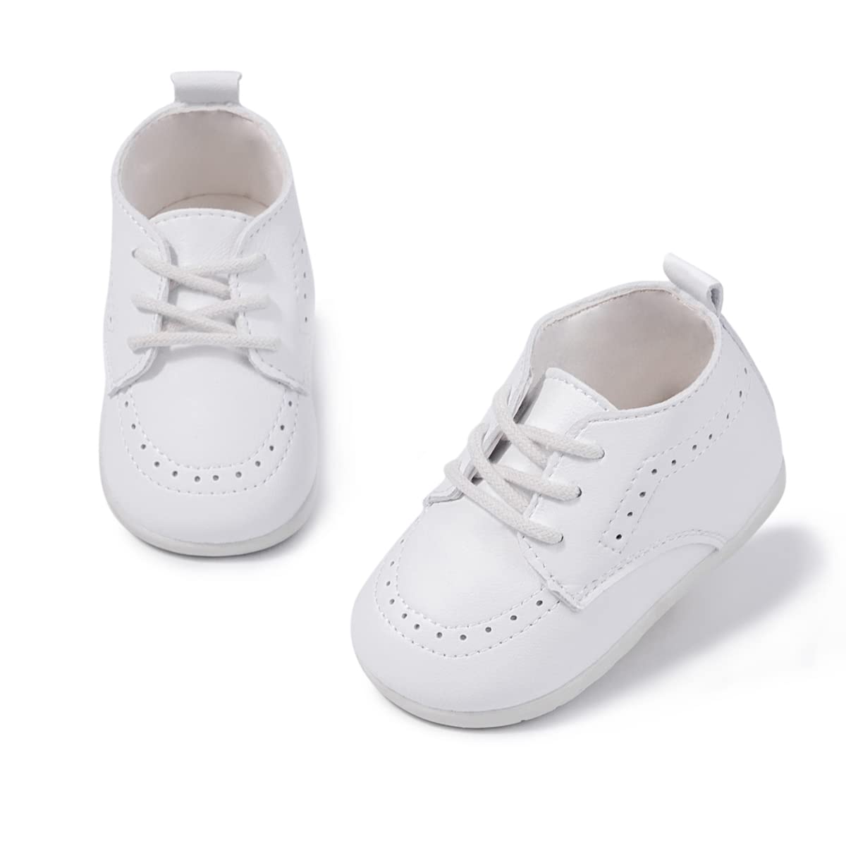 Baby Oxford Shoes for Boys & Girls - PU Leather Loafers with Soft Sole for Weddings & Walking