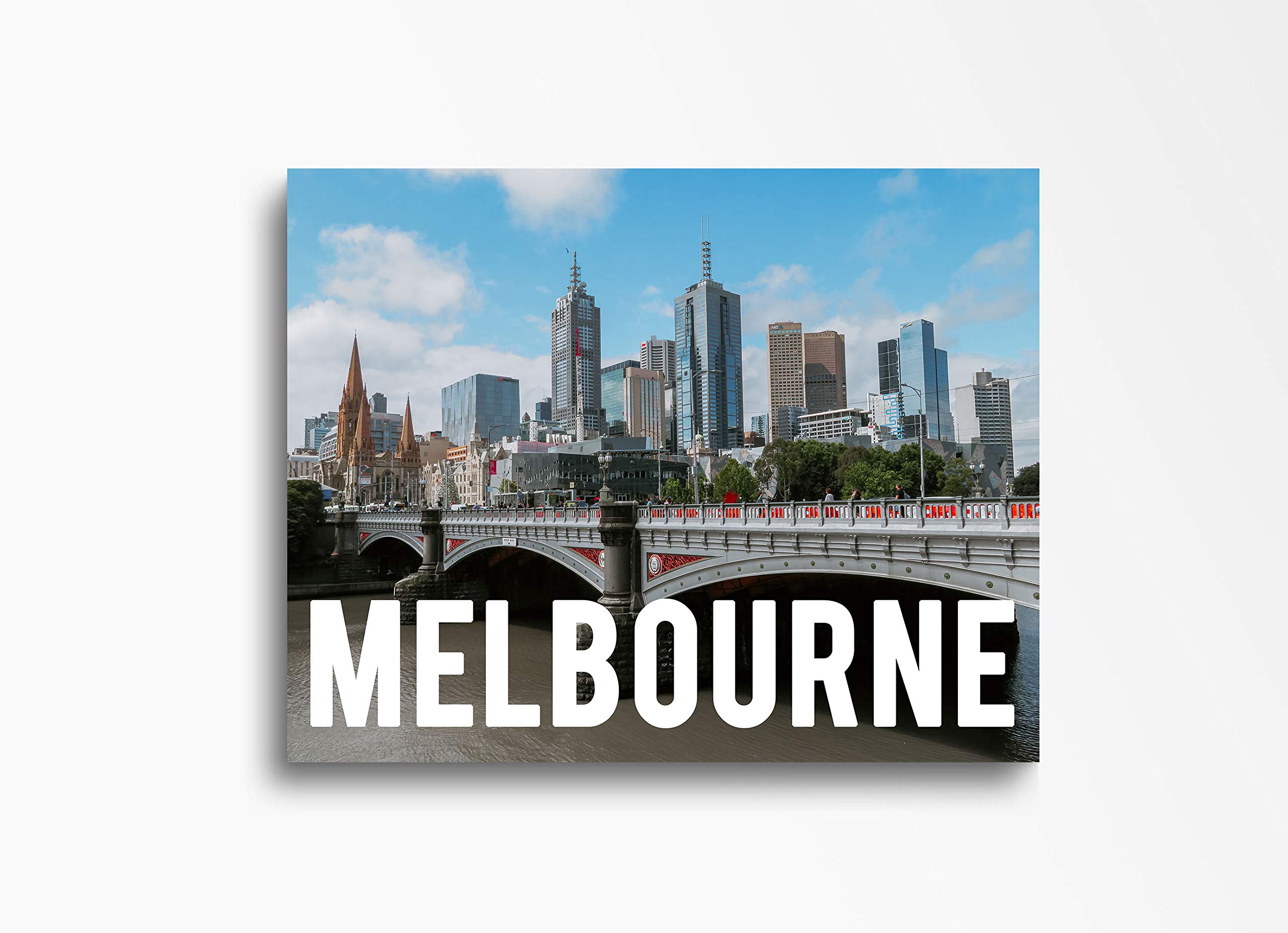 Melbourne Skyline Canvas Wall Art - 30x40 Inches Downtown Cityscape Print, Ready to Hang Home Decor for Living Room, Bedroom, Office & Kitchen | Perfect Gift for Travel Lovers & Urban Style Enthusiasts