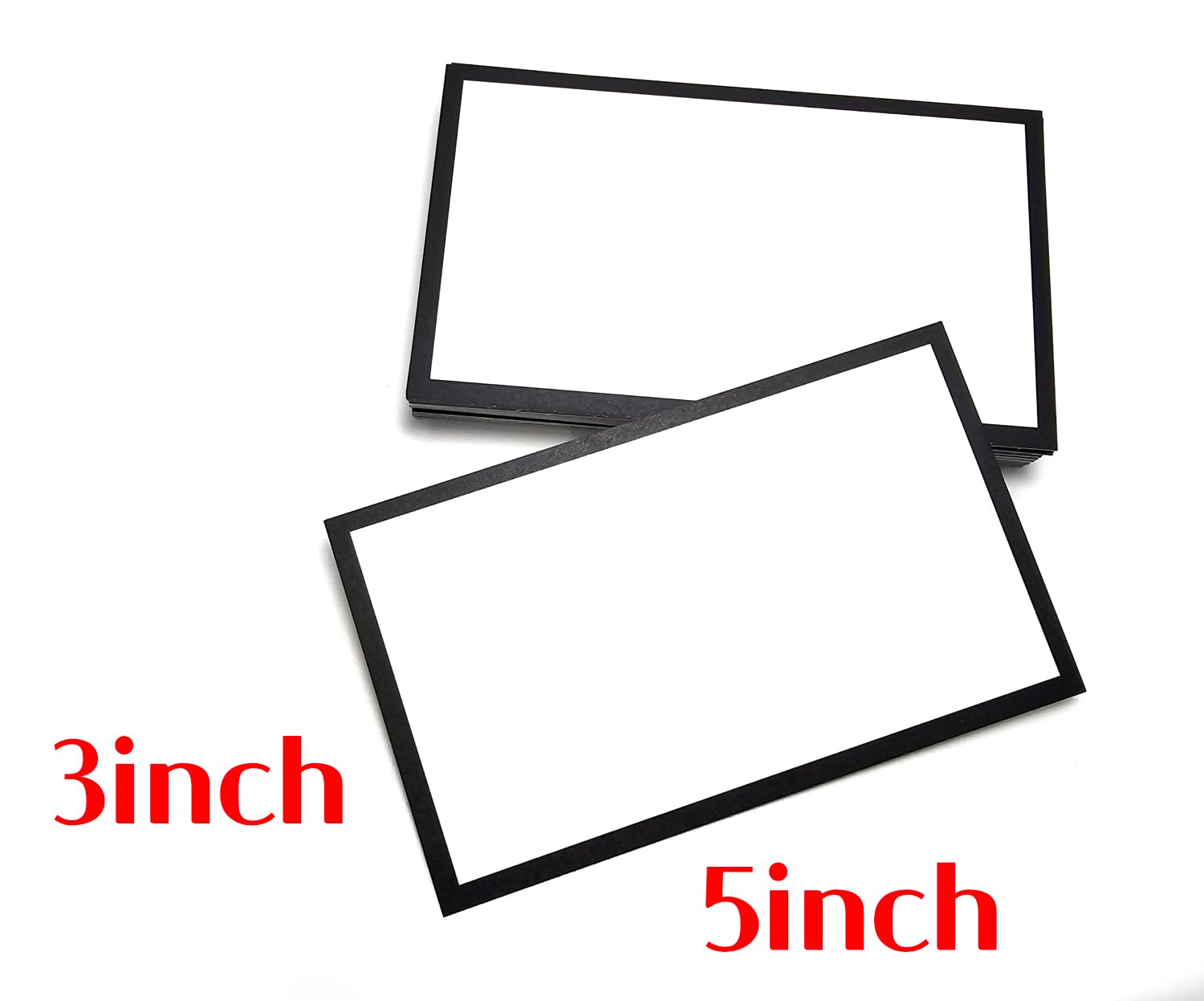 PPAPPAPPIYO 3x5 Inch Premium Color Index Cards - 50-Pack Blank Study Cards, 260gsm Thick Paper (Black) - Perfect for Note Taking, Flashcards & Office Organization
