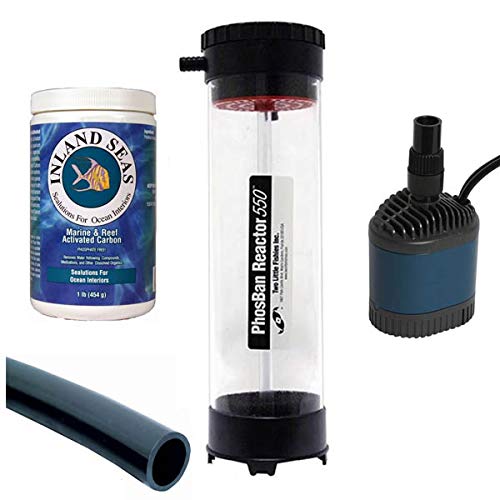 Phosban Reactor 550 Carbon Bundle - 4-Piece Aquarium Filter Media Set for Crystal Clear Water | Perfect for Saltwater & Freshwater Fish Tanks, Reef Aquariums, and Aquatic Plant Systems